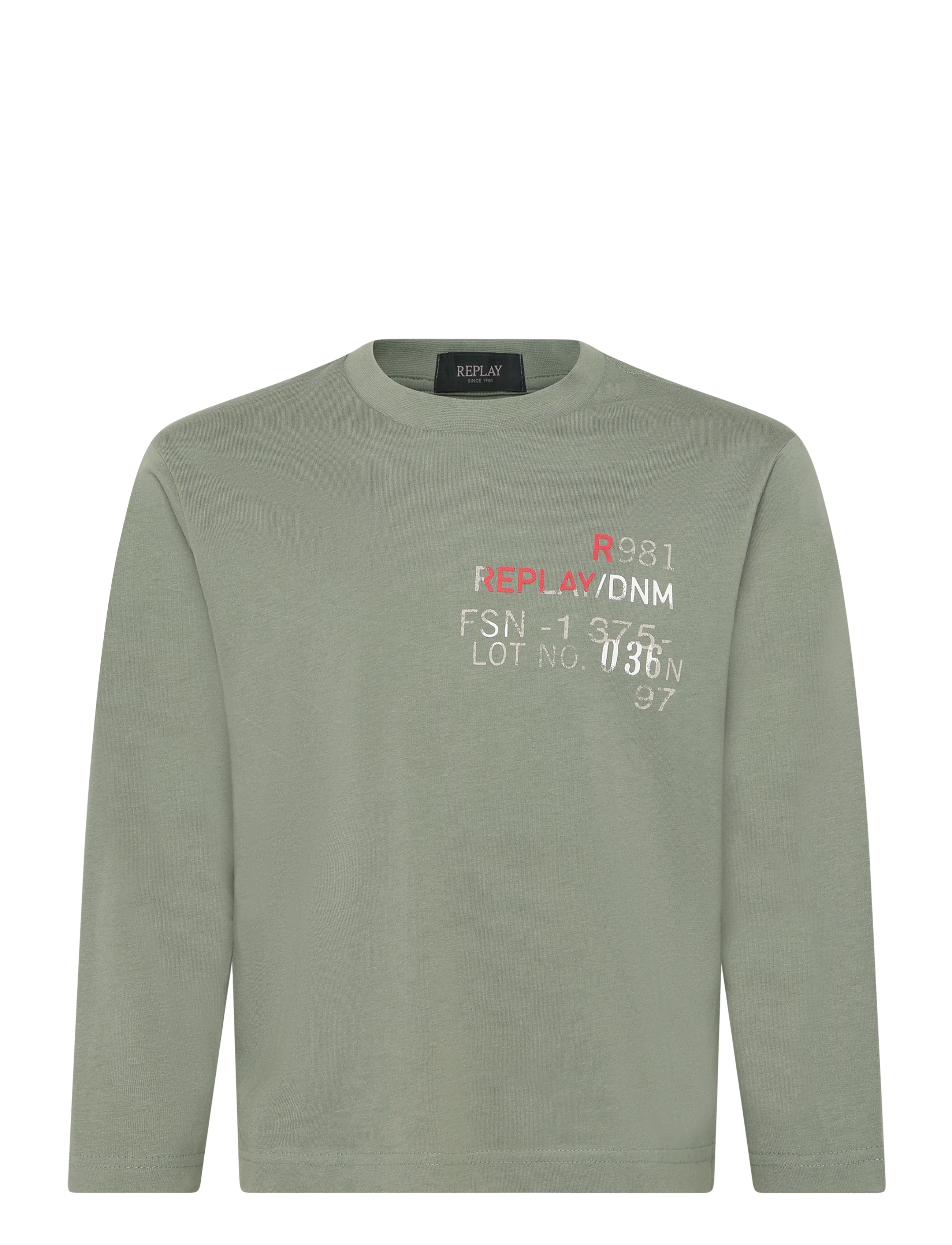 REPLAY Over Jersey Langärmelig T-Shirt Grün - 12 A - Kinder