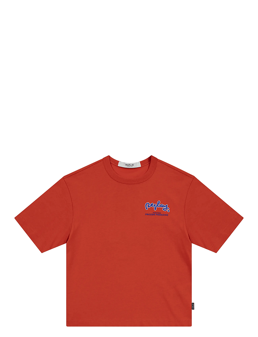 Replay - OVER JERSEY T-Shirt BRIGHT ORANGE. - orange - 1