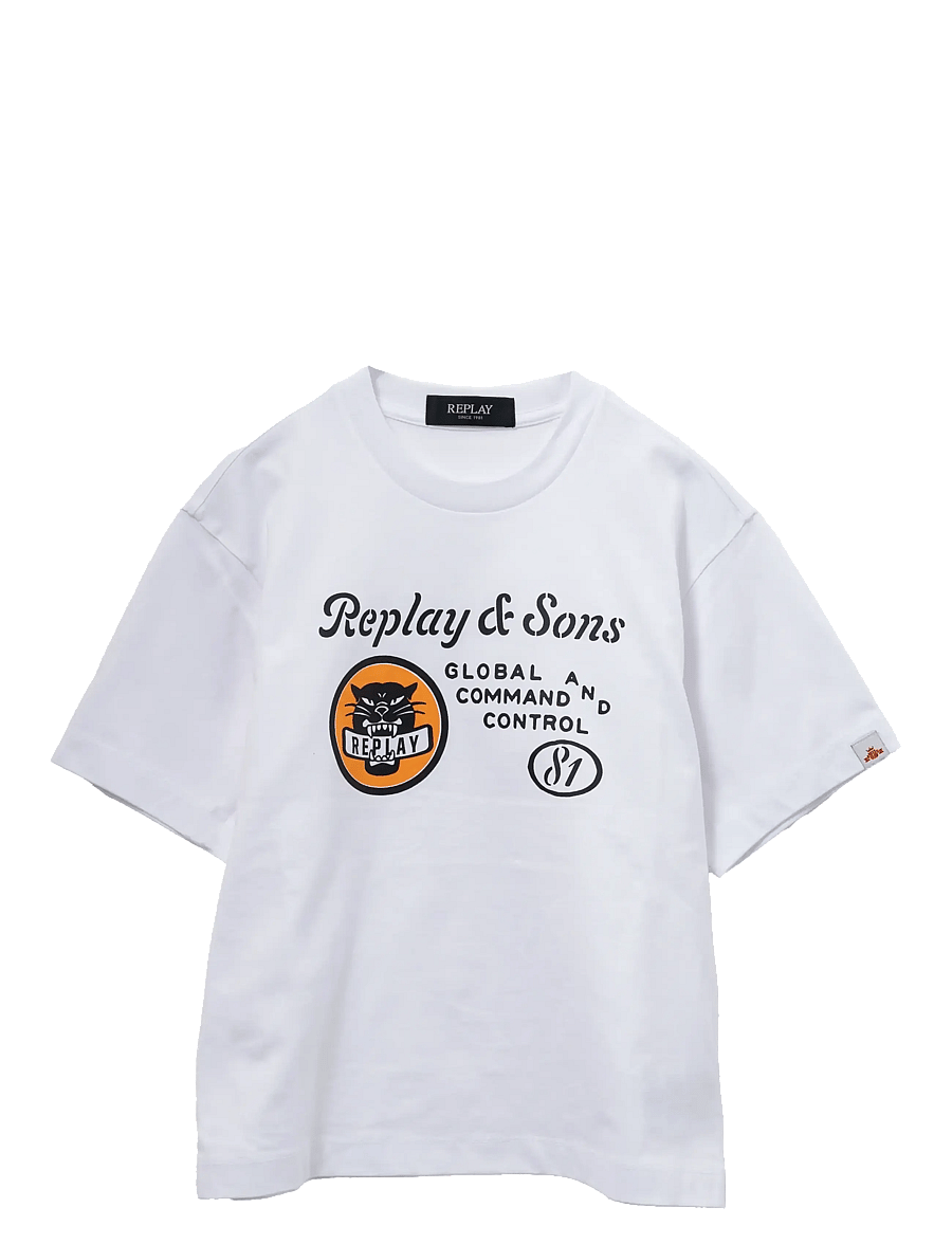 Replay - OVER JERSEY T-Shirt - krótki rękaw - white - 0