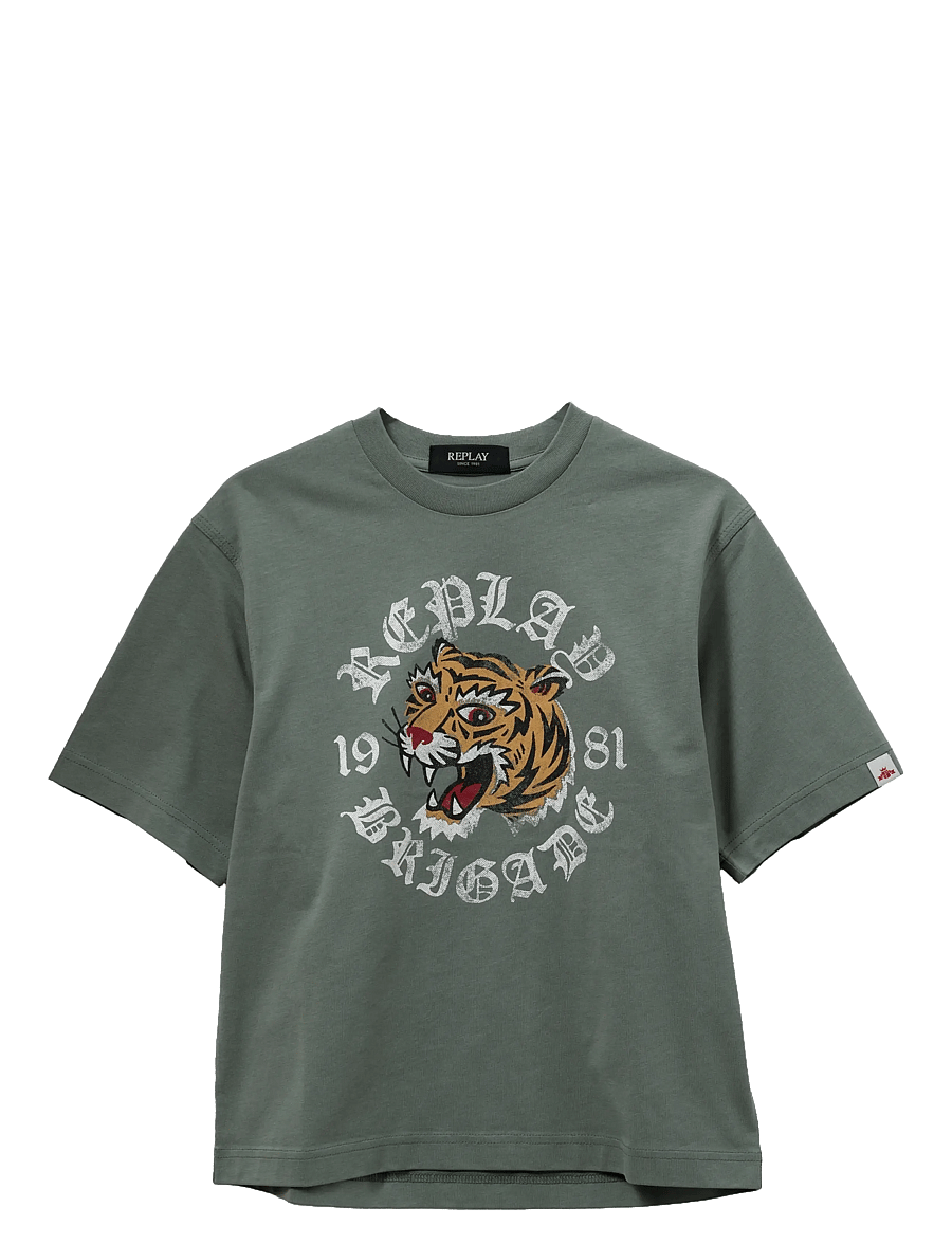 Replay - OVER JERSEY T-Shirt - kortærmede t-shirts - green - 0