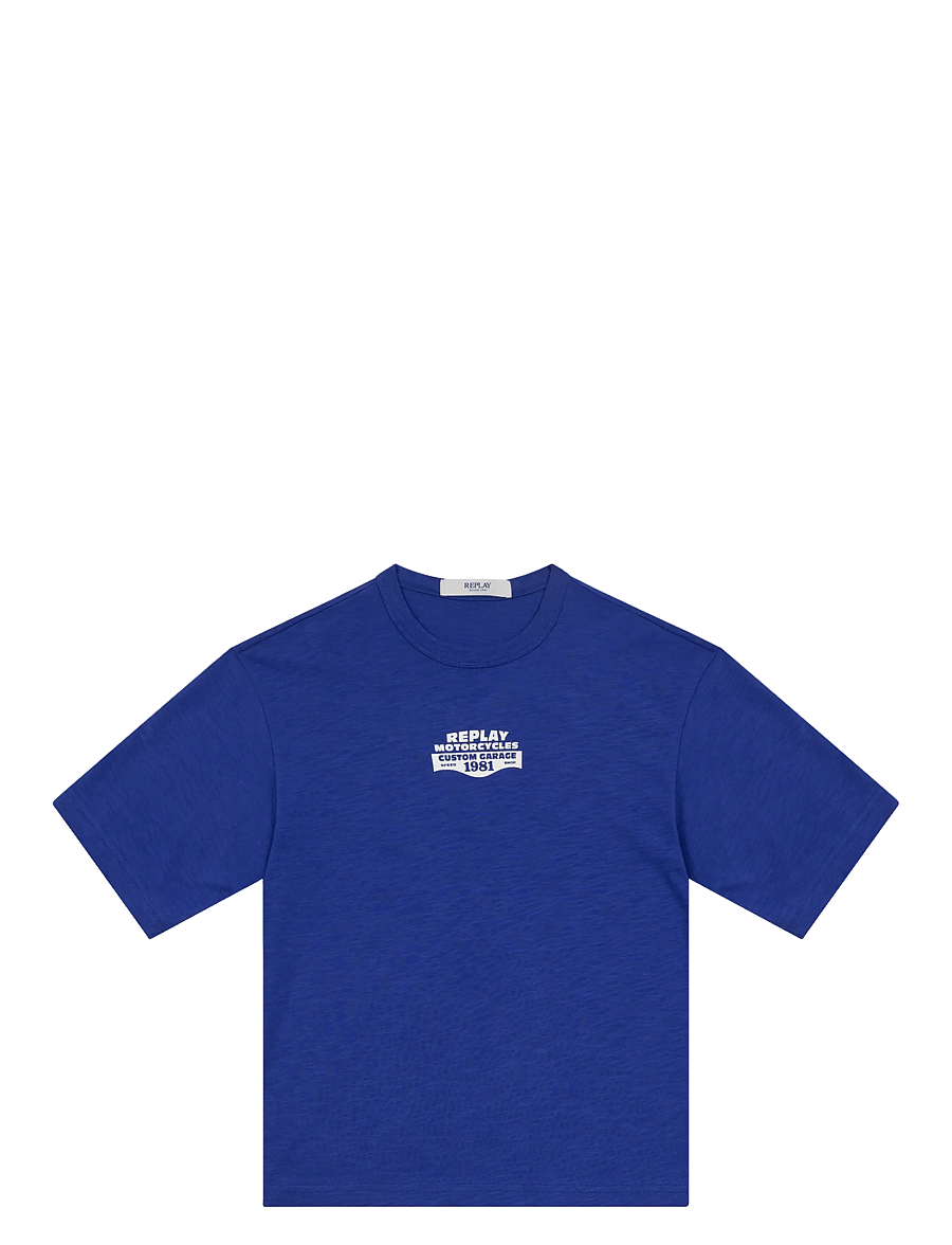 Replay - OVER JERSEY T-Shirt ROYAL BLUE - kortærmede t-shirts - blue - 0