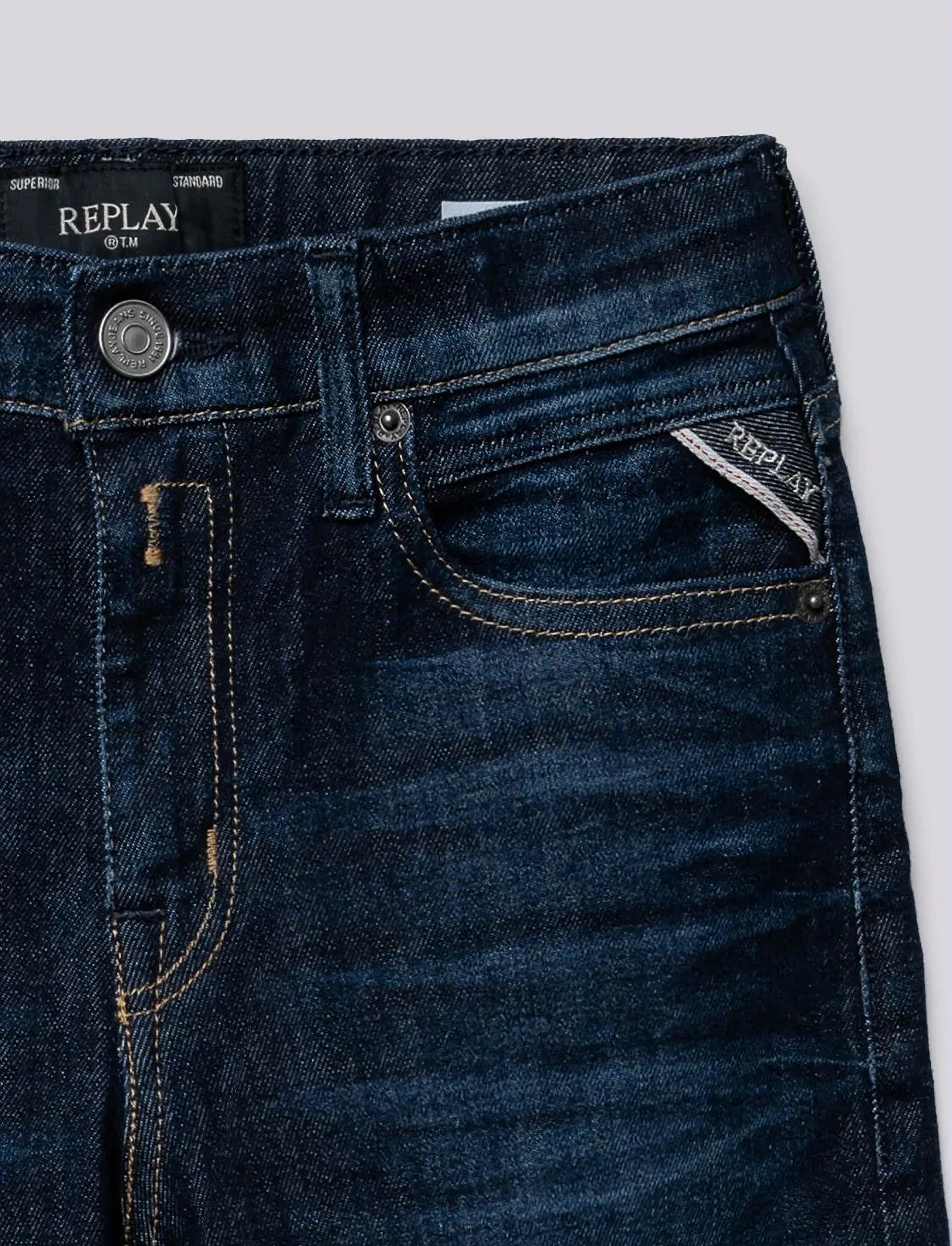 Replay - THAD REGULAR DENIM Trousers MEDIUM BLUE - loose jeans - blue - 2