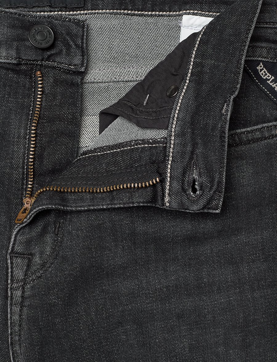 Replay - THAD REGULAR DENIM Trousers DARK GREY - víðar gallabuxur - grey - 4