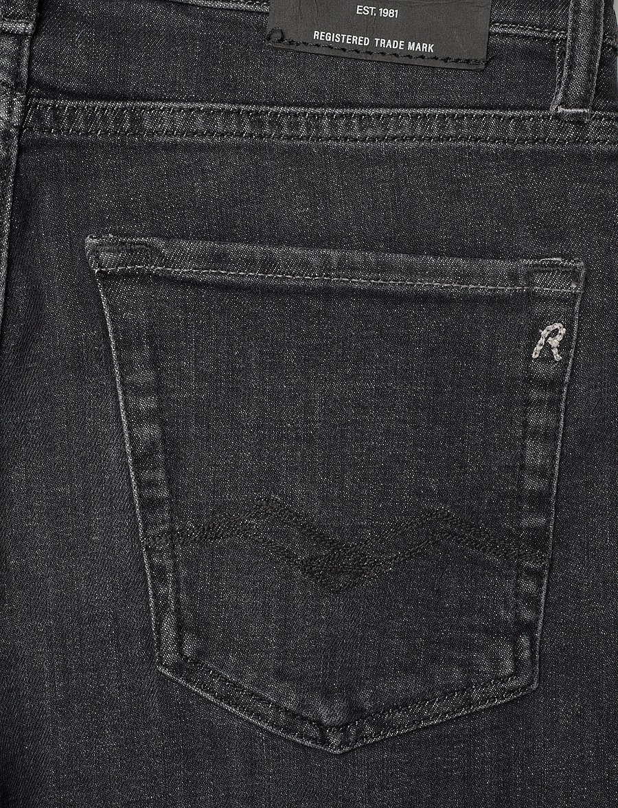 Replay - THAD REGULAR DENIM Trousers DARK GREY - víðar gallabuxur - grey - 5