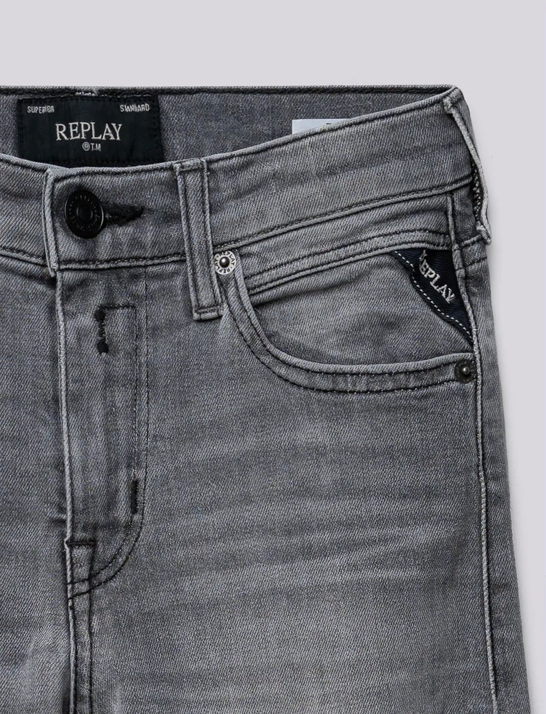 Replay - THAD Trousers BOYFRIEND - loose jeans - grey - 2