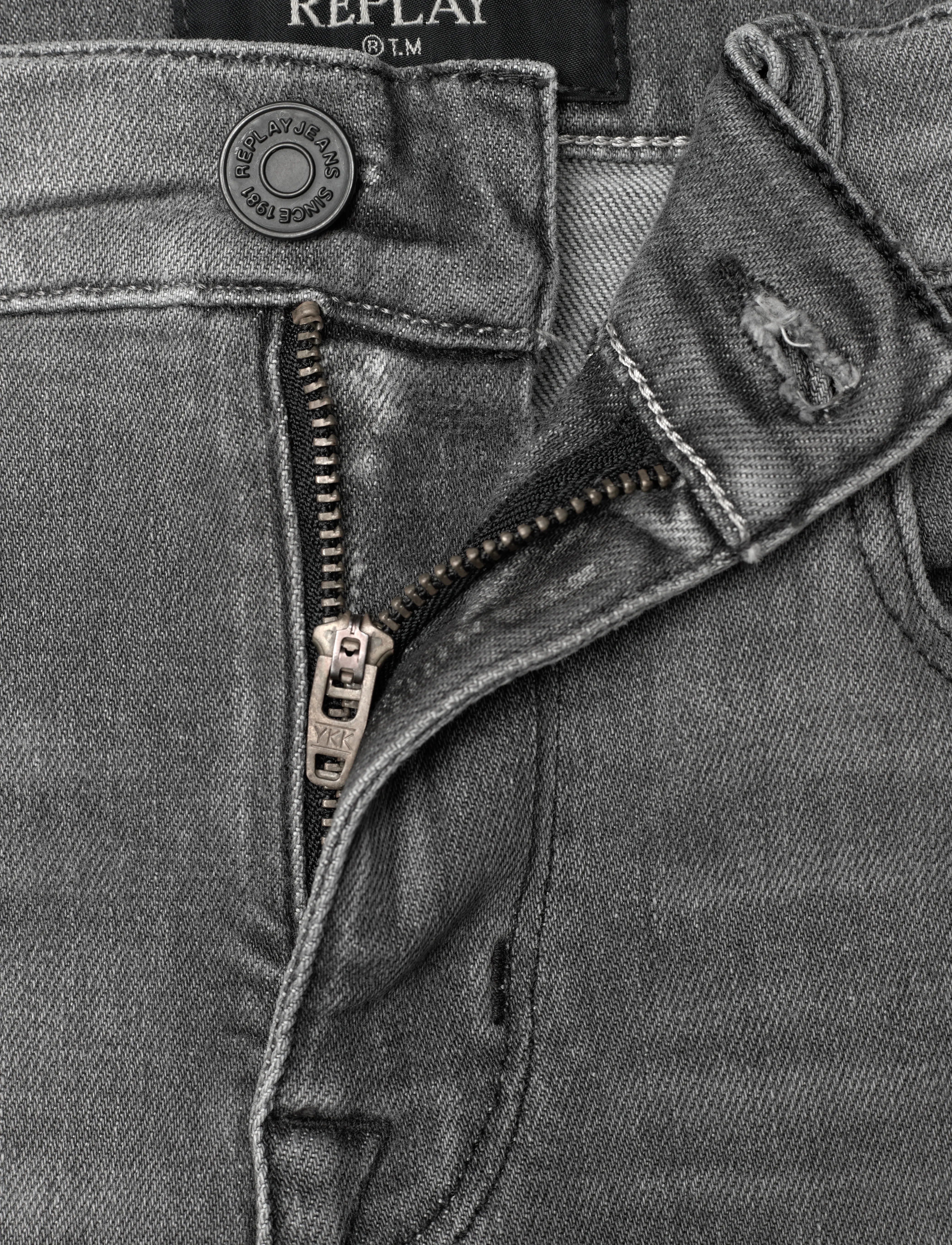Replay - THAD Trousers BOYFRIEND - džinsi ar platiem galiem - grey - 4
