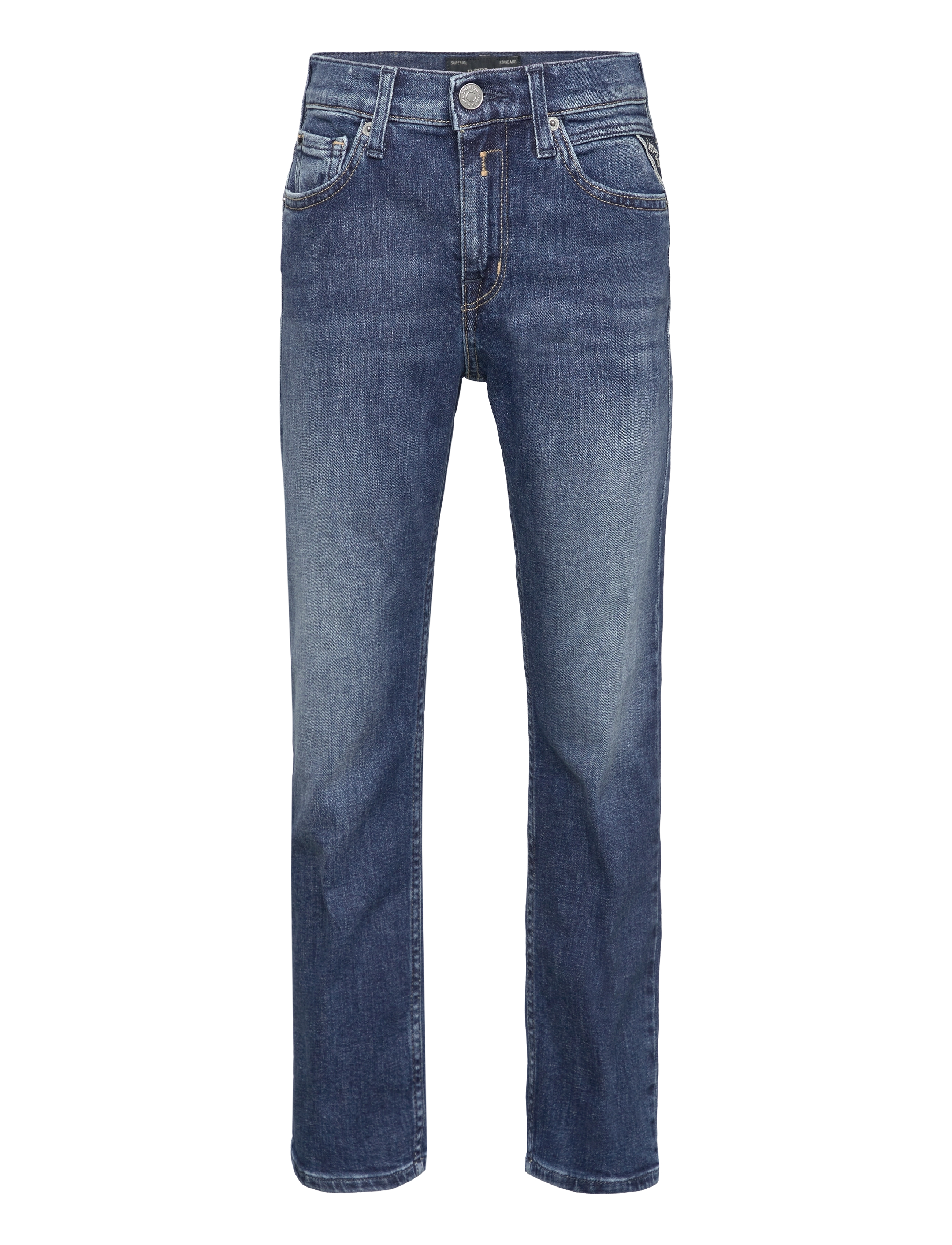 Replay Thad Regular Denim Trousers, Børn, Boyfriend Jeans, Blå, Str: 128