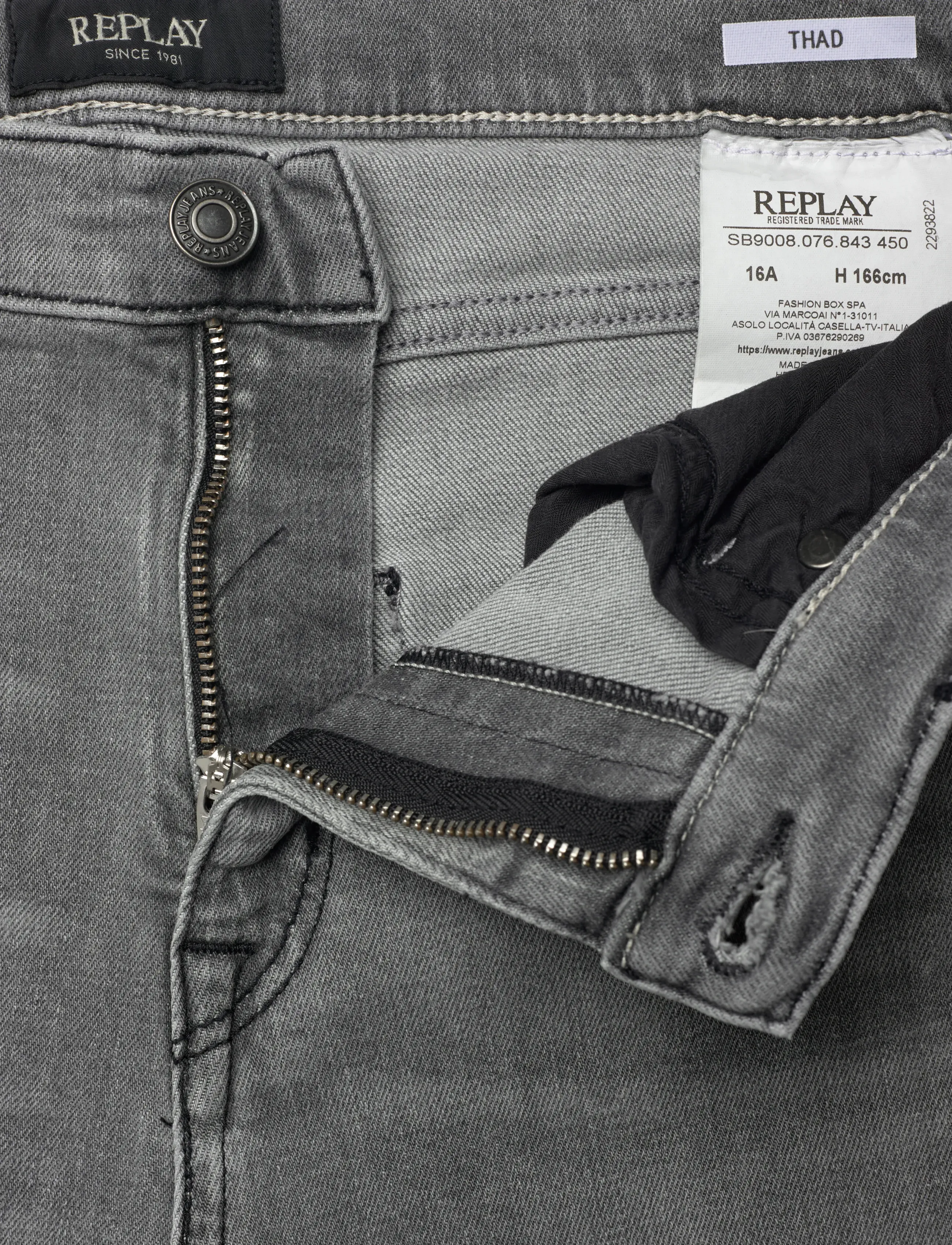 Replay - THAD Trousers REGULAR - tavalised teksad - medium grey - 4