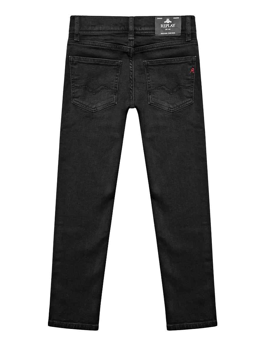 Replay - WALLYS Trousers SUPER SLIM - kitsad teksad - black - 0