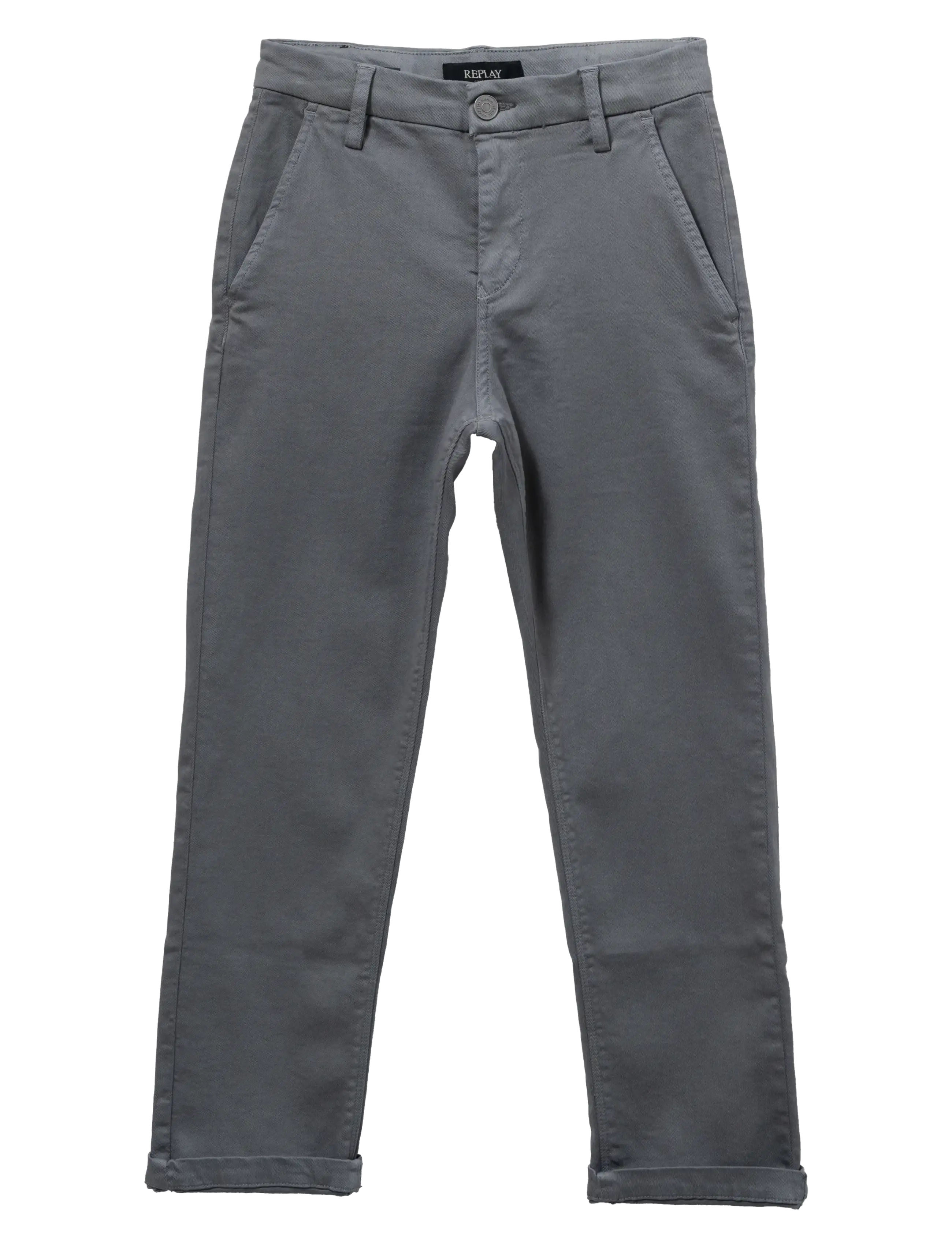 Replay EDLIN SLIM Hyperflex Colour XLite  DENIM Trousers - Chino stila bikses - GREY / grey