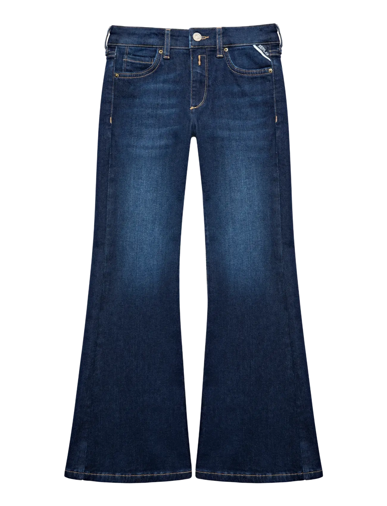 Replay Amista Trousers Bootcut, Bootcut Bukser, Blå, Str: 164