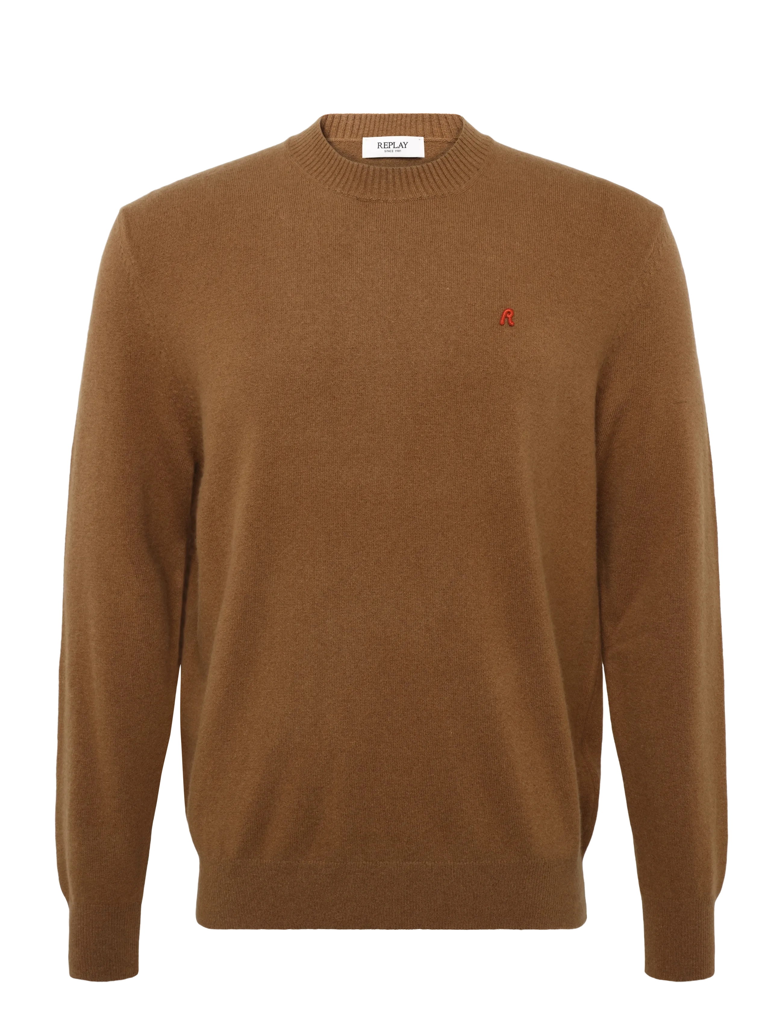 Replay Sweater REGULAR RED LOGO - Kleidung - BROWN / brown