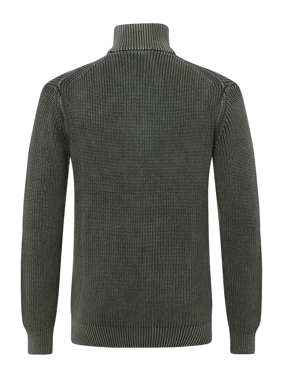 Replay - Sweater REGULAR - pullover mit halbem reißverschluss - green - 2