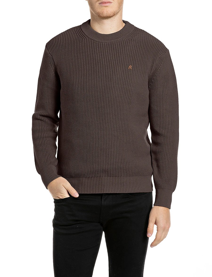 Replay - Sweater REGULAR - rundhals - brown - 0