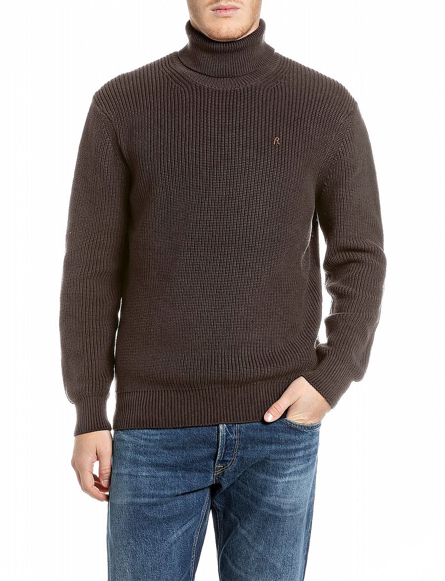 Replay - Sweater REGULAR - kõrge kaelusega - brown - 0