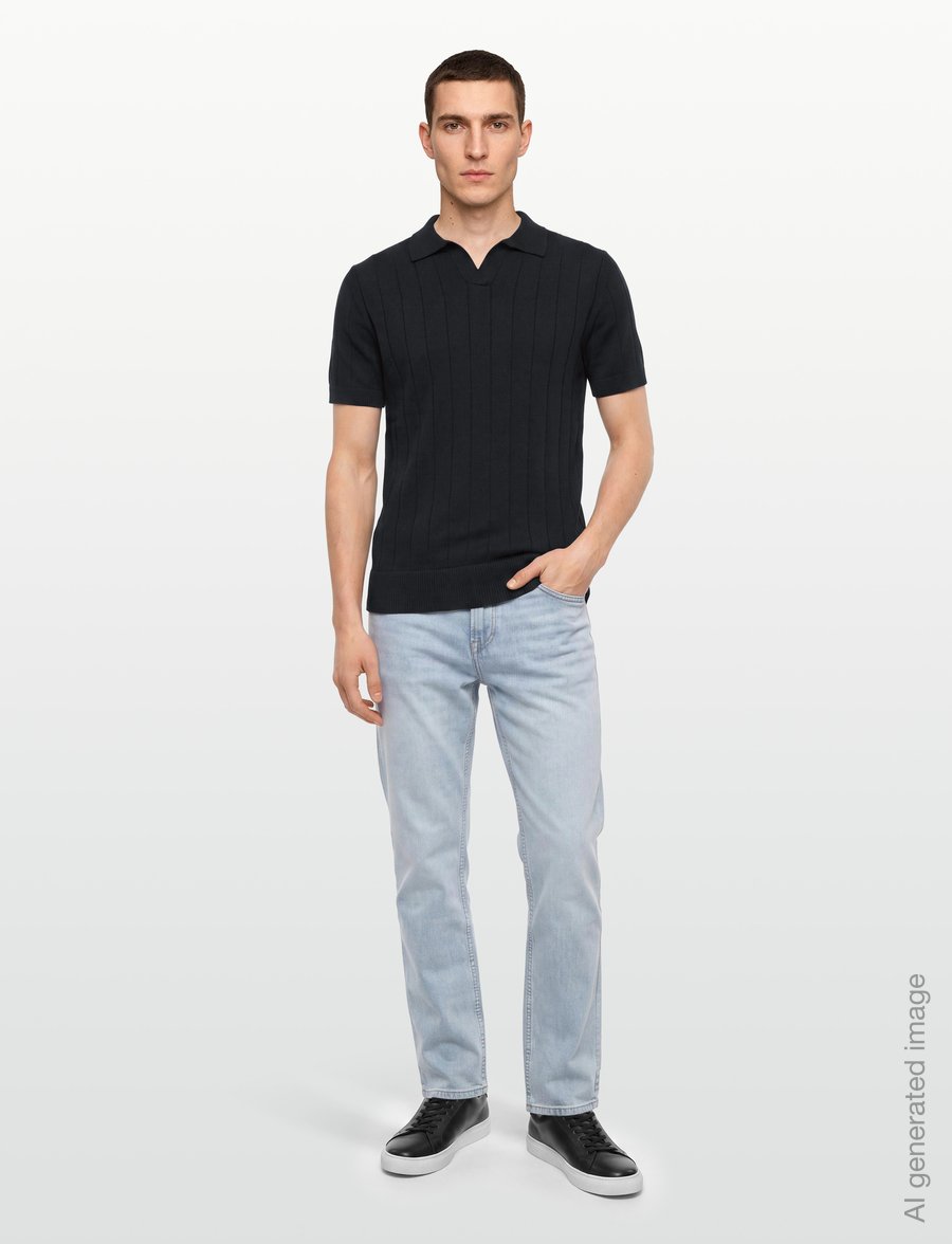 Replay - REGULAR NATURAL COMPONENT Sweater - stickade pikéer - black - 0