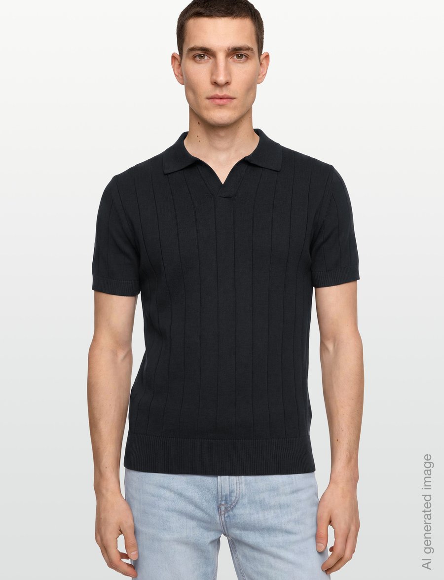 Replay - REGULAR NATURAL COMPONENT Sweater - stickade pikéer - black - 3