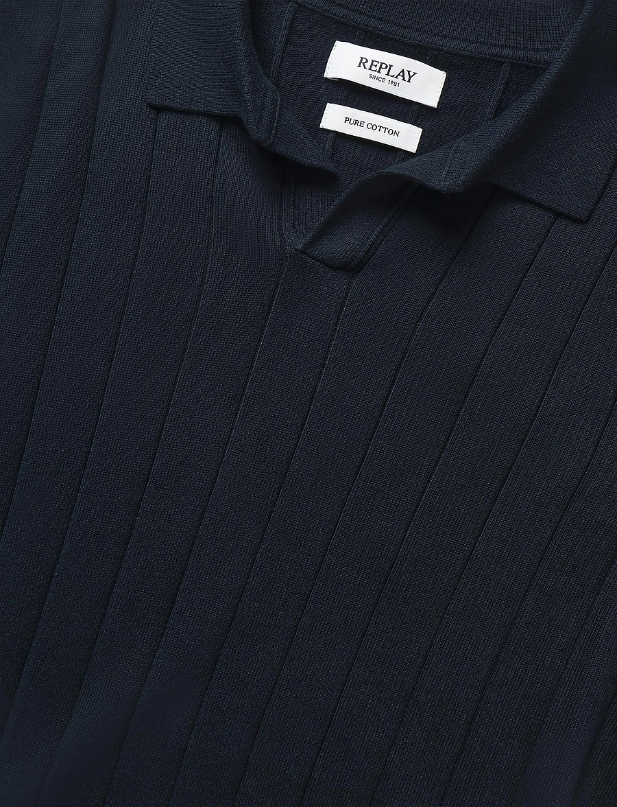 Replay - REGULAR NATURAL COMPONENT Sweater - polostrik - blue - 5