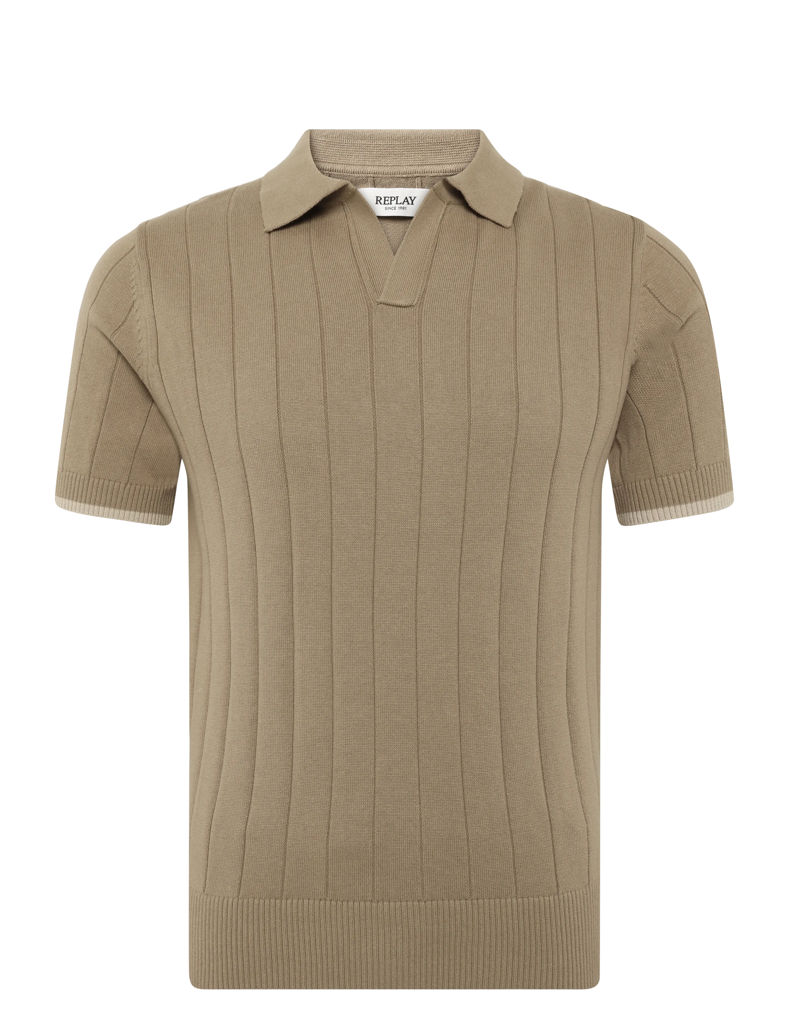 Replay REGULAR   NATURAL COMPONENT Sweater - Polo Shirts - MULTI COLOURED / beige