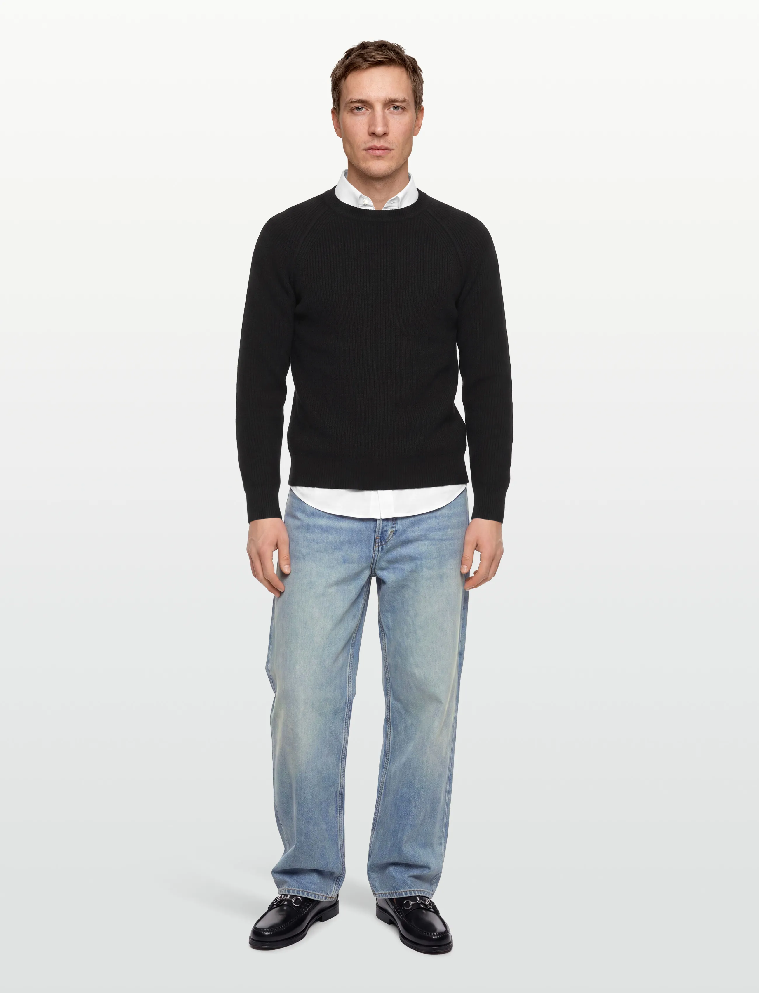Replay Sweater, Mænd, Ribstrikket Sweater, Sort, Str: L