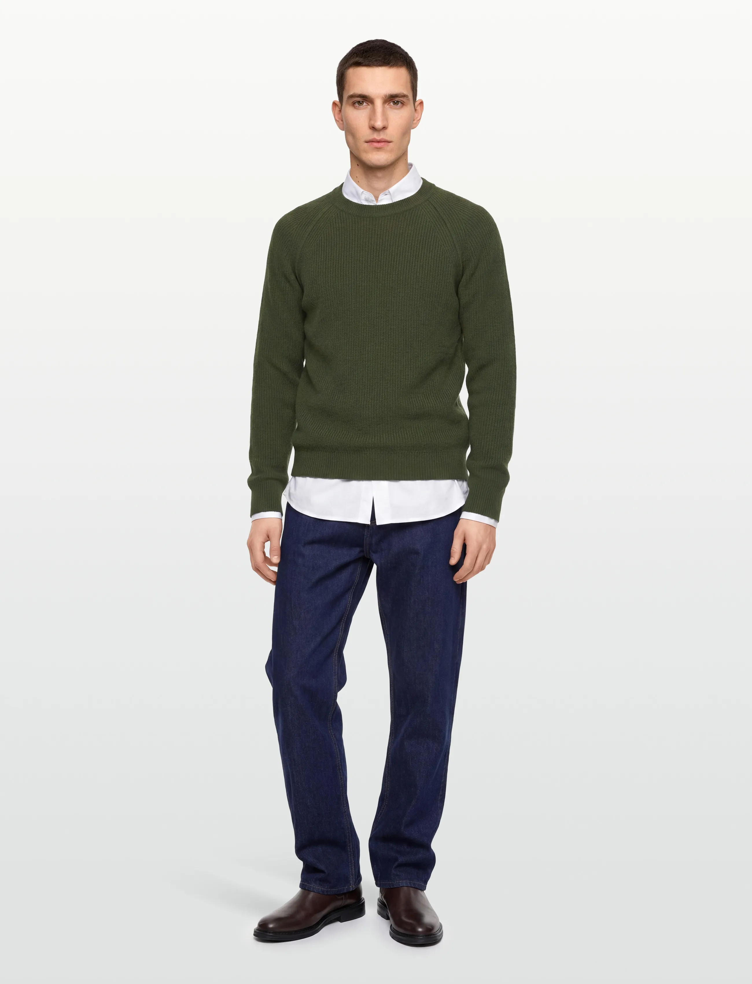 Replay Sweater, Mænd, Ribstrikket Sweater, Grøn, Str: M
