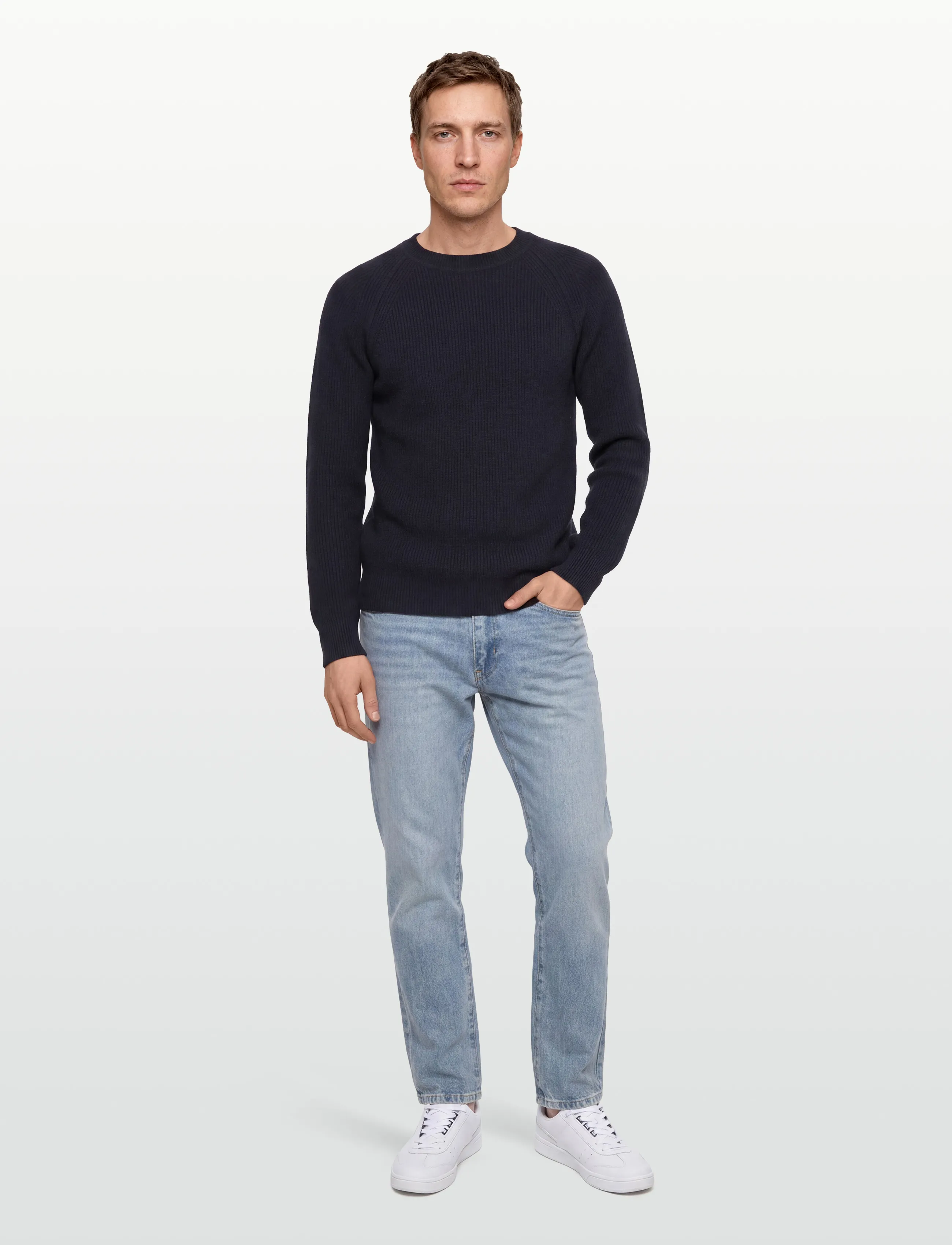 Replay Sweater, Mænd, Ribstrikket Sweater, Sort, Str: XXL