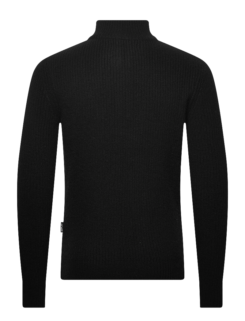 Replay - Sweater REGULAR - half zip-tröjor - black - 1
