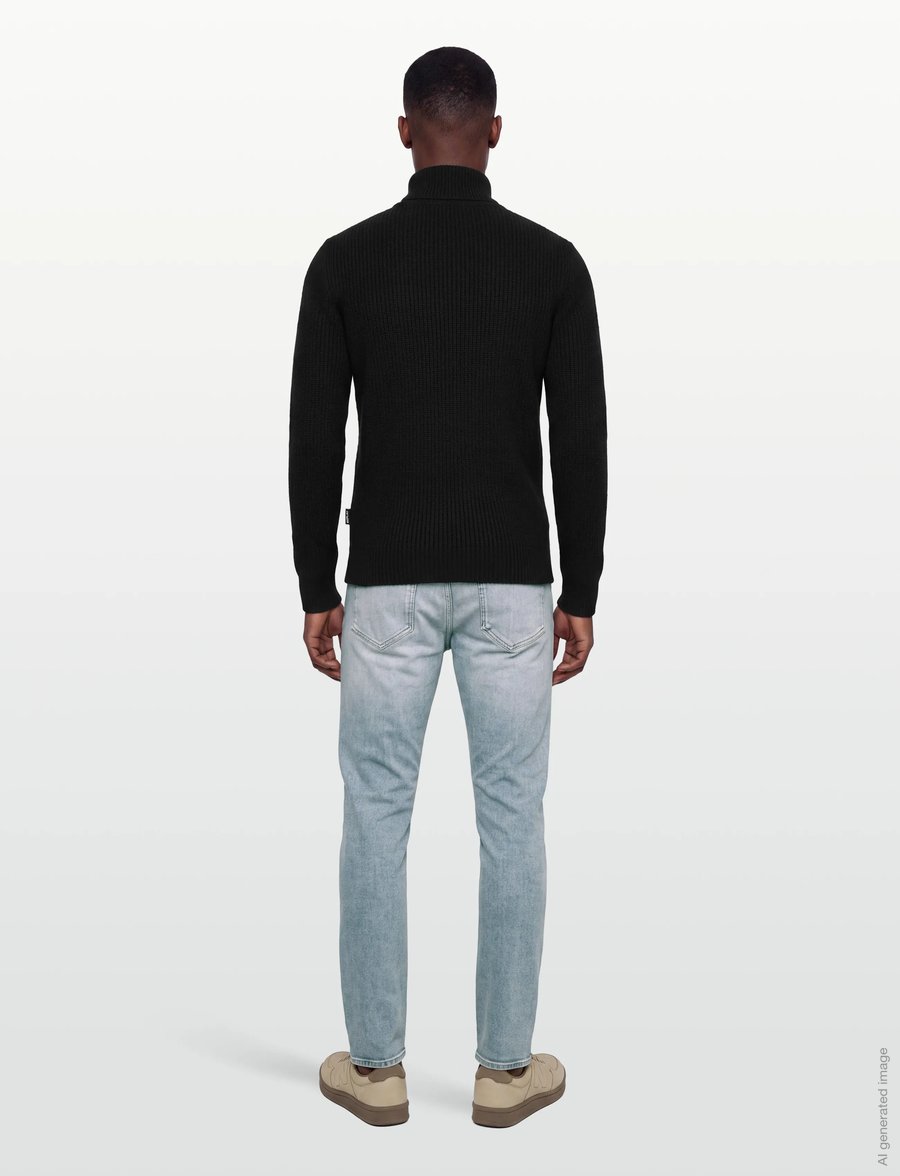 Replay - Sweater REGULAR - pullover mit halbem reißverschluss - black - 4