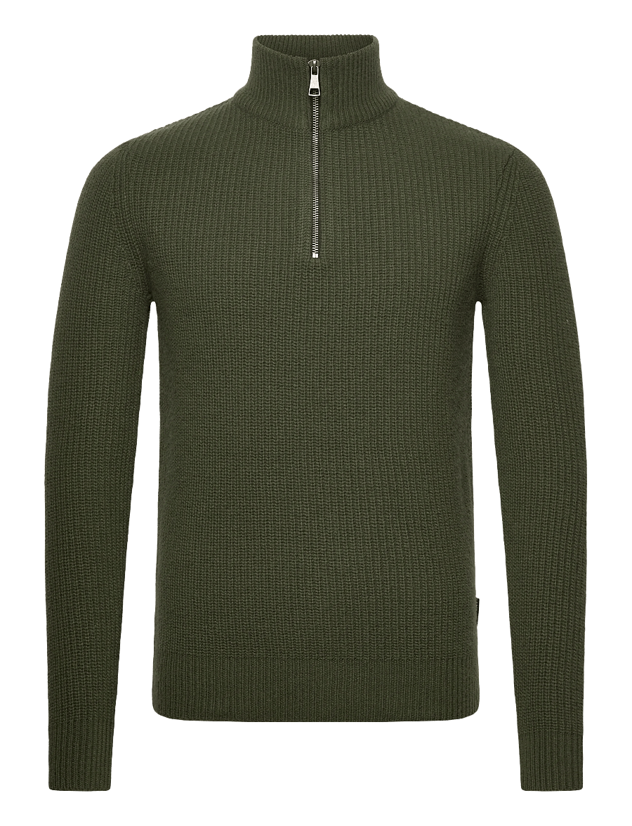 Replay - Sweater REGULAR - pullover mit halbem reißverschluss - green - 1