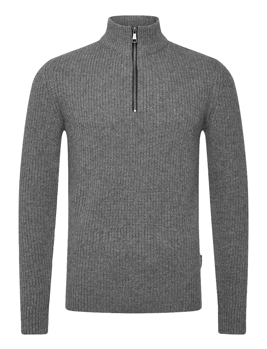 Replay - Sweater REGULAR - pullover mit halbem reißverschluss - grey - 0