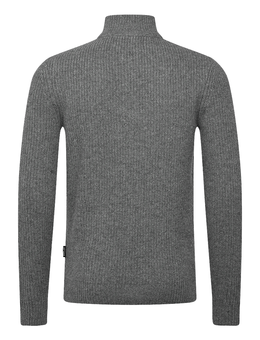 Replay - Sweater REGULAR - pullover mit halbem reißverschluss - grey - 1