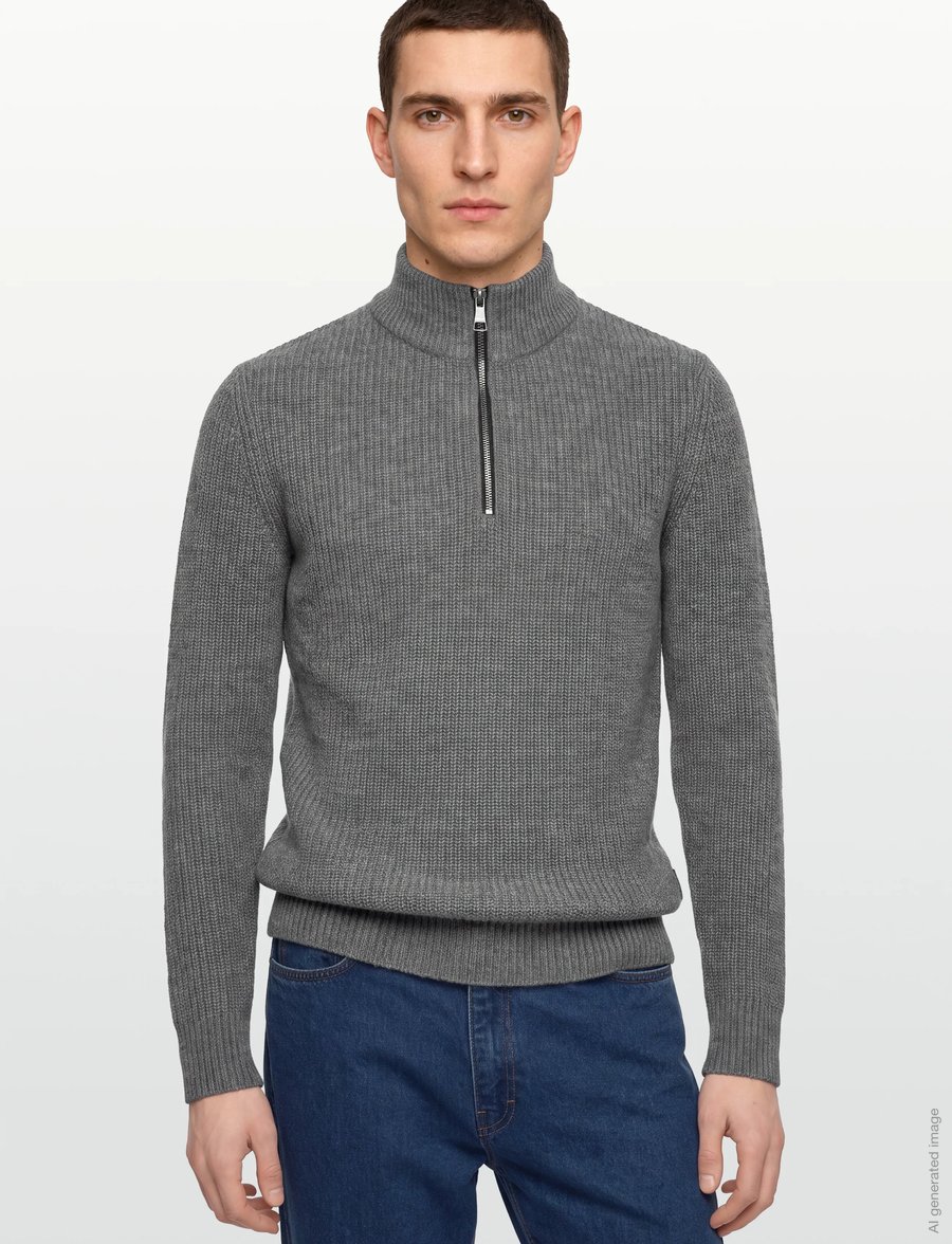 Replay - Sweater REGULAR - half zip-tröjor - grey - 3