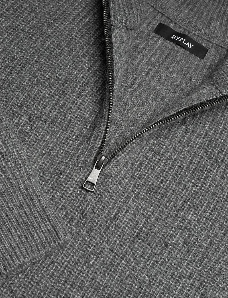 Replay - Sweater REGULAR - pullover mit halbem reißverschluss - grey - 2
