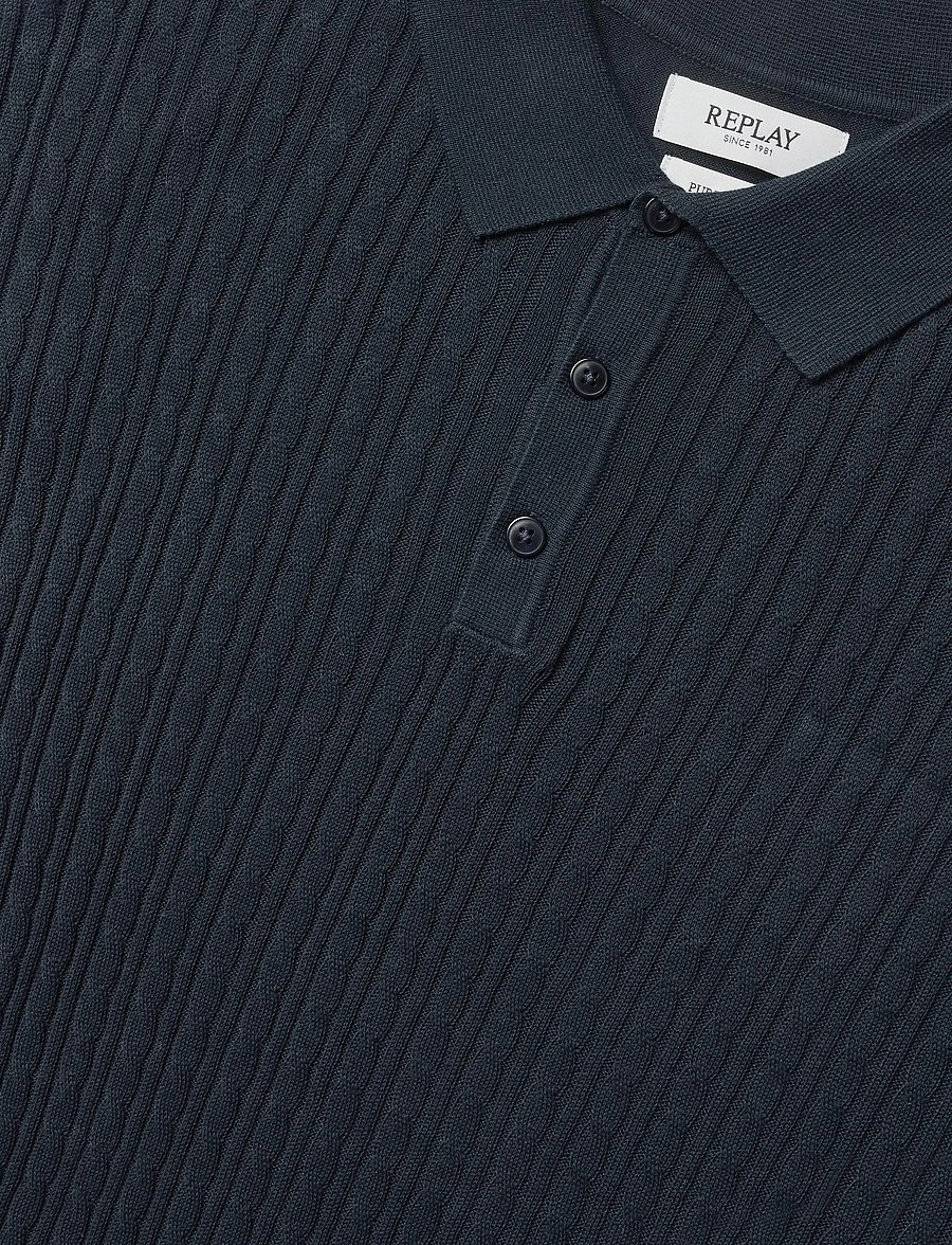 Replay - REGULAR NATURAL COMPONENT Sweater - polostrik - blue - 2