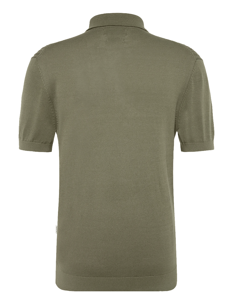 Replay - REGULAR NATURAL COMPONENT Sweater - langärmlige strick-polohemden - green - 1