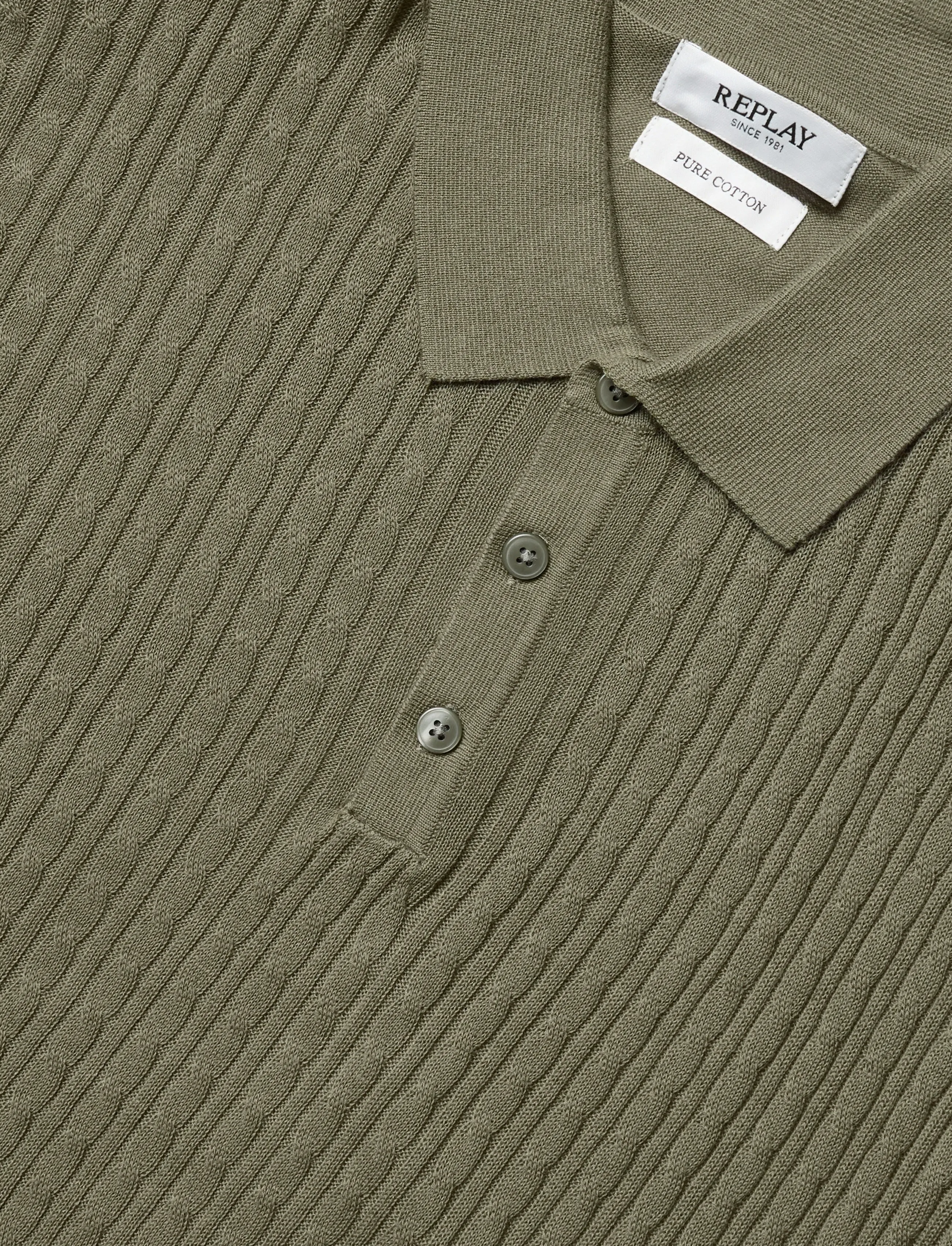 Replay - REGULAR   NATURAL COMPONENT Sweater - knitted polos - green - 2