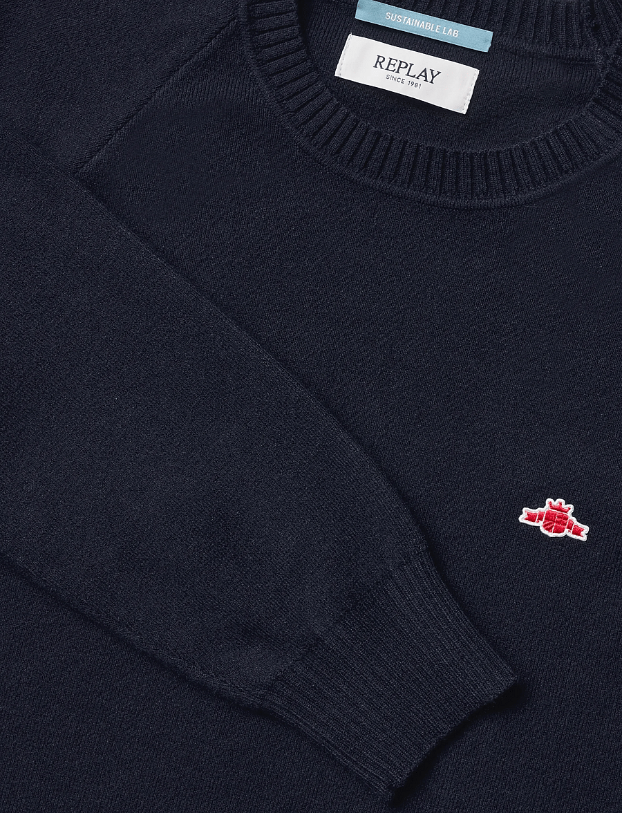 Replay - REGULAR Sustainable SYNTHETIC COMPONENT Sweater - rundhals - blue - 4