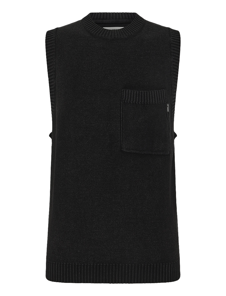 Replay - REGULAR NATURAL COMPONENT Sweater - strickwesten - black - 1