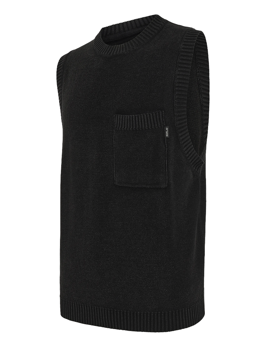 Replay - REGULAR NATURAL COMPONENT Sweater - strickwesten - black - 3