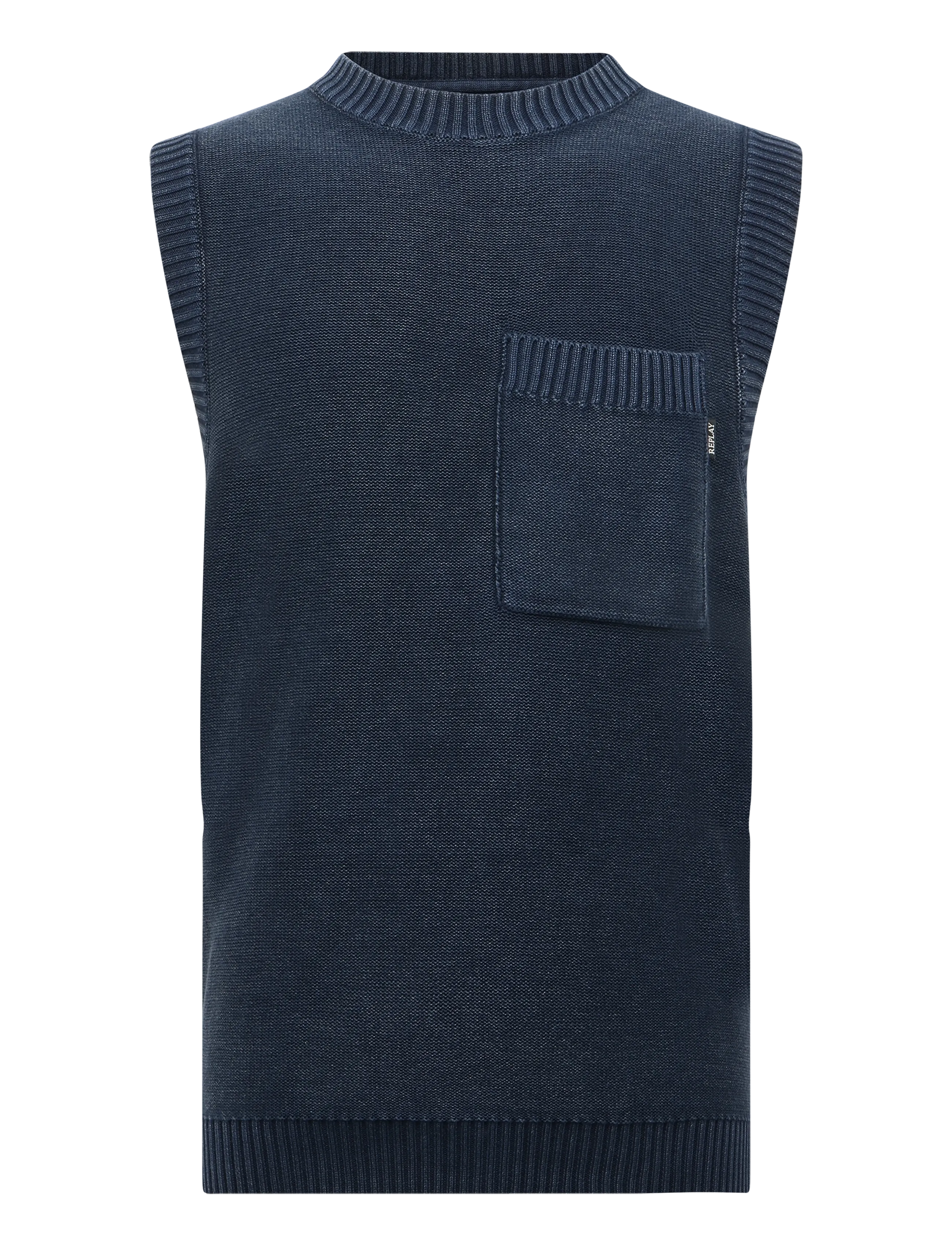 Replay REGULAR   NATURAL COMPONENT Sweater - Ümmarguse kaelusega kudumid - BLUE / blue