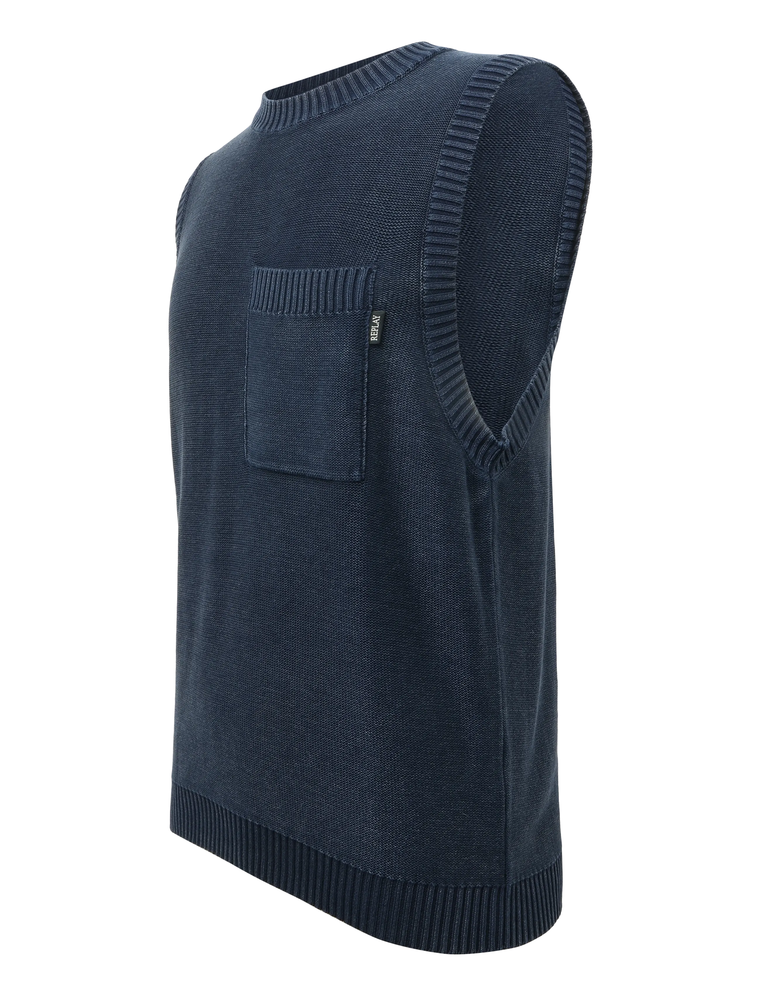 Replay - REGULAR NATURAL COMPONENT Sweater - strikveste - blue - 3
