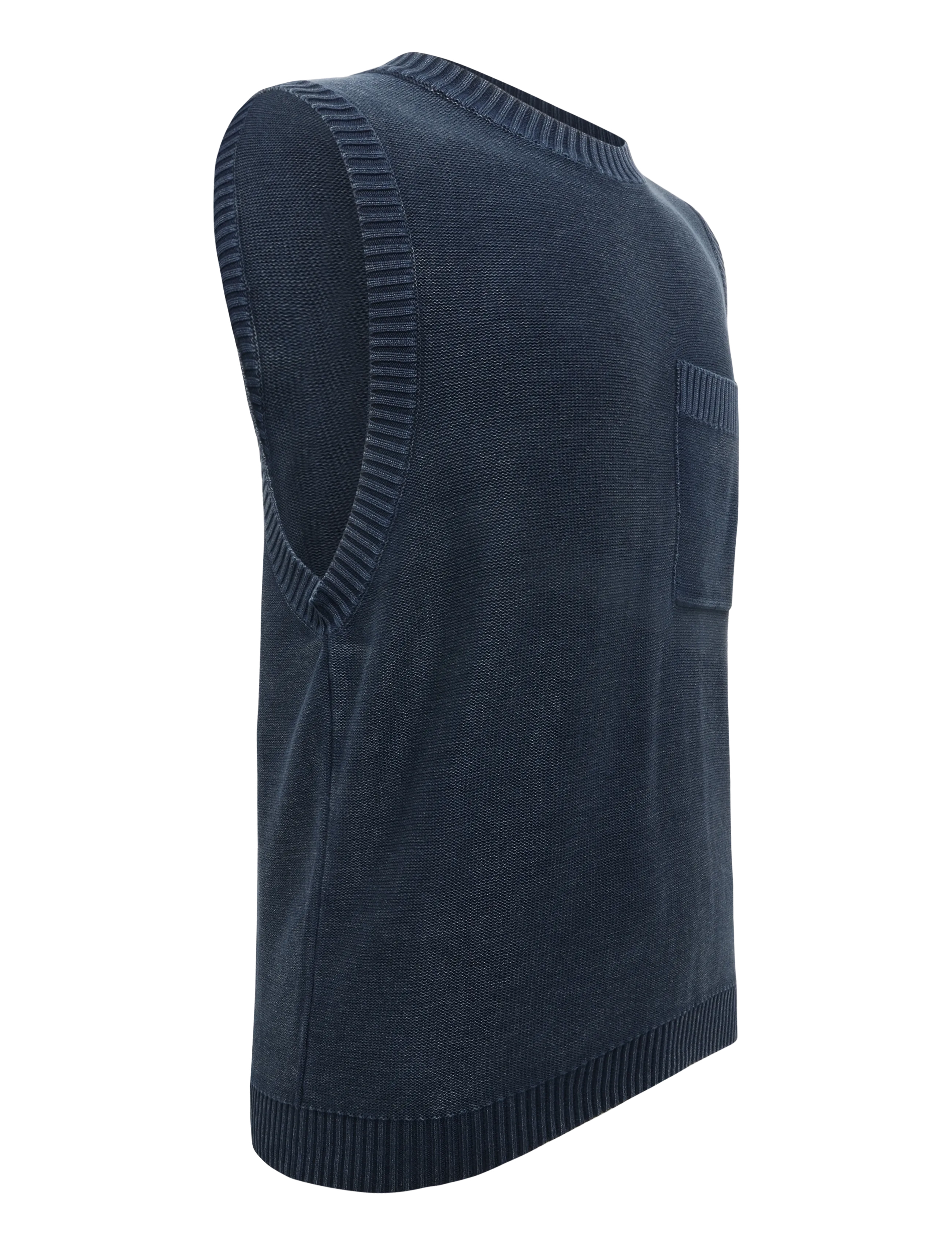 Replay - REGULAR   NATURAL COMPONENT Sweater - strikveste - blue - 4