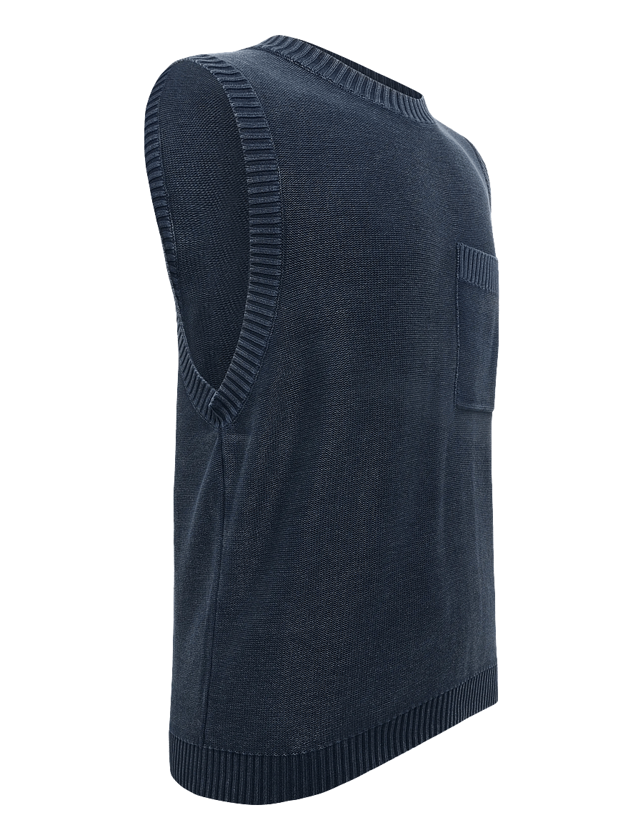 Replay - REGULAR NATURAL COMPONENT Sweater - strikveste - blue - 4