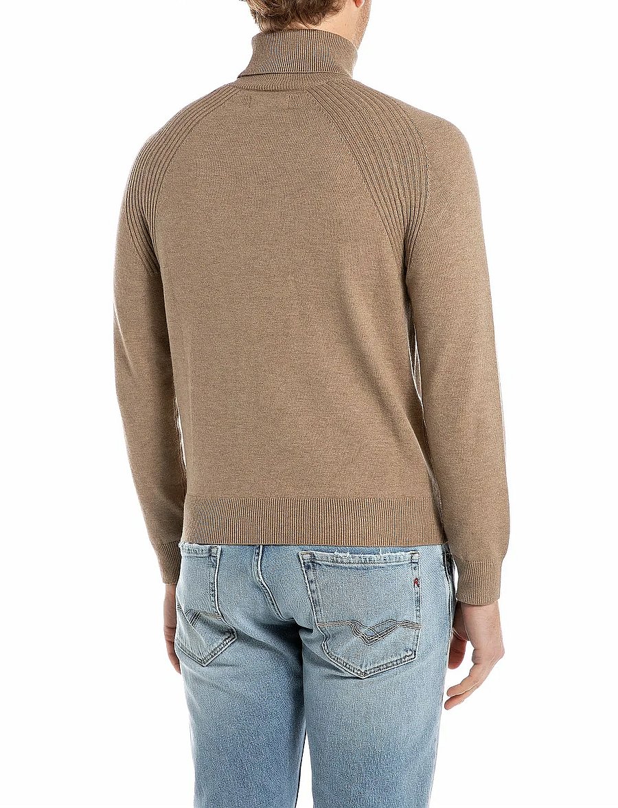 Replay - Sweater REGULAR - rollkragenpullover - brown - 3