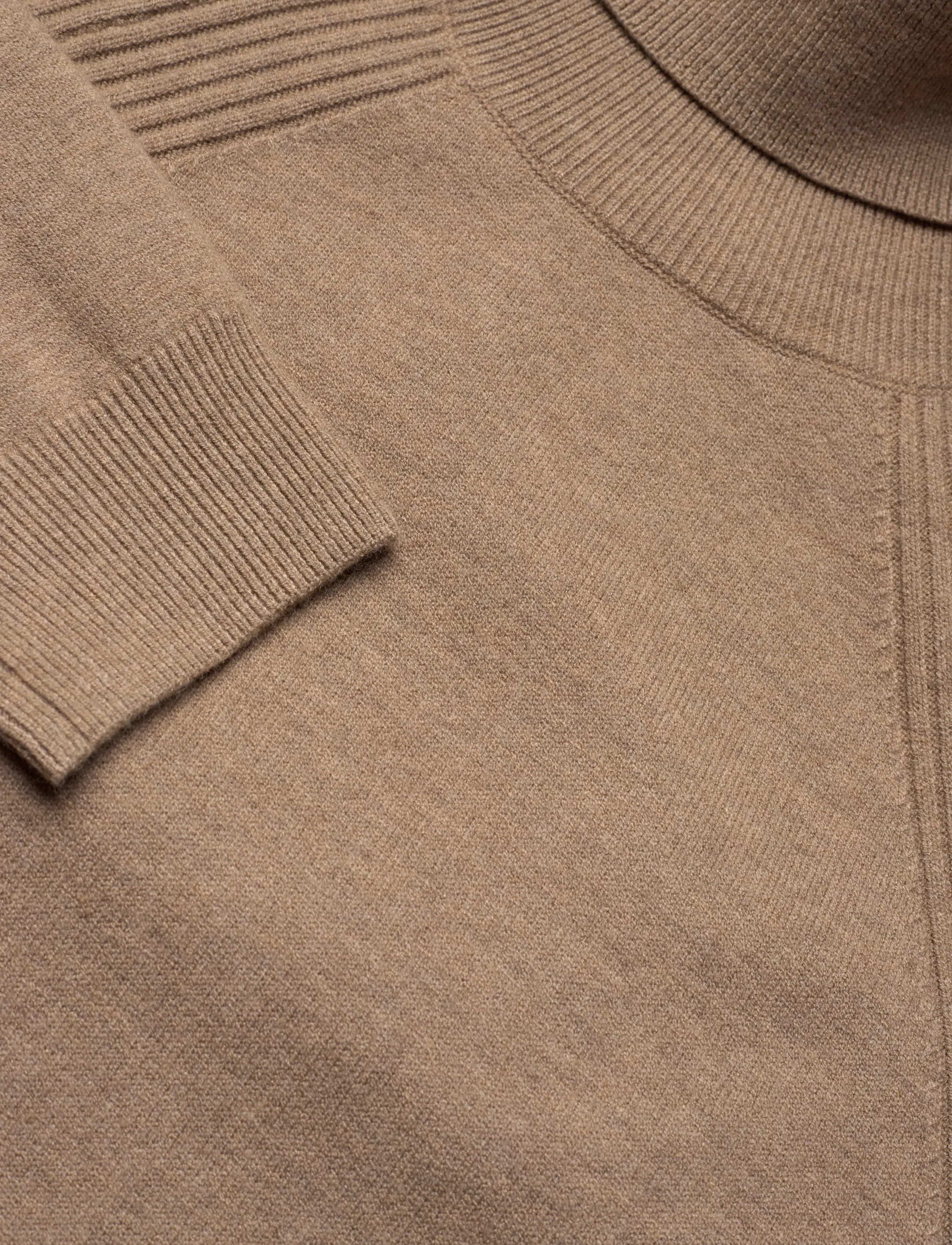 Replay - Sweater REGULAR  MIXED COMPONENTS - knitwear - brown - 4