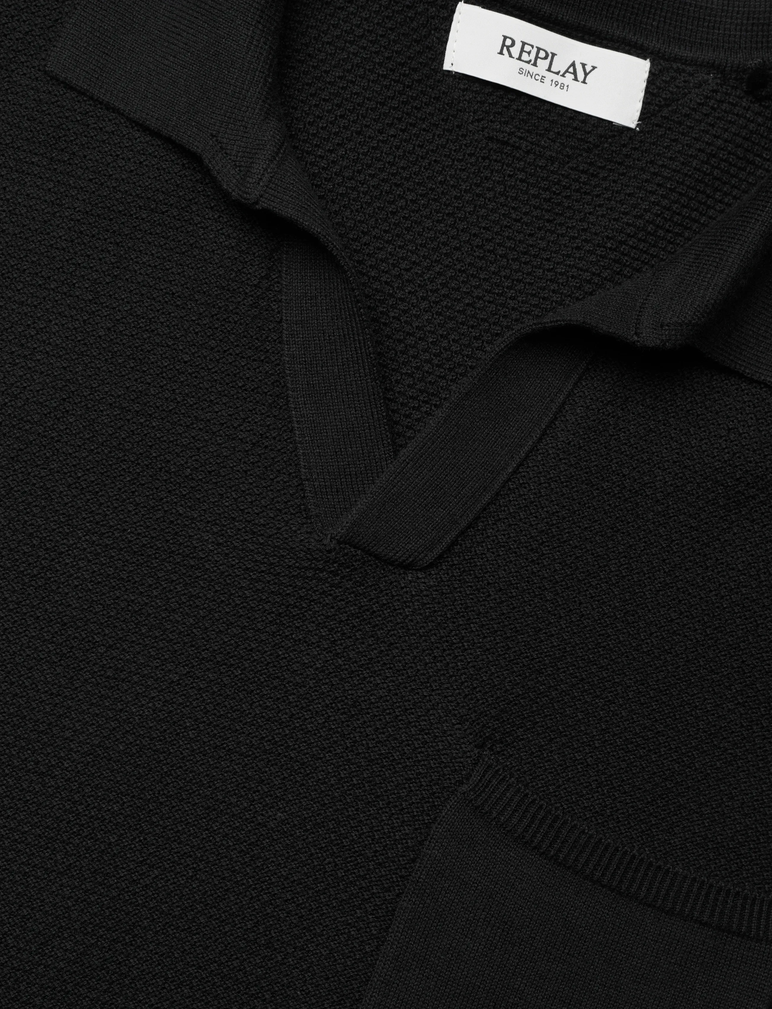 Replay - Sweater REGULAR - knitted polos - black - 4