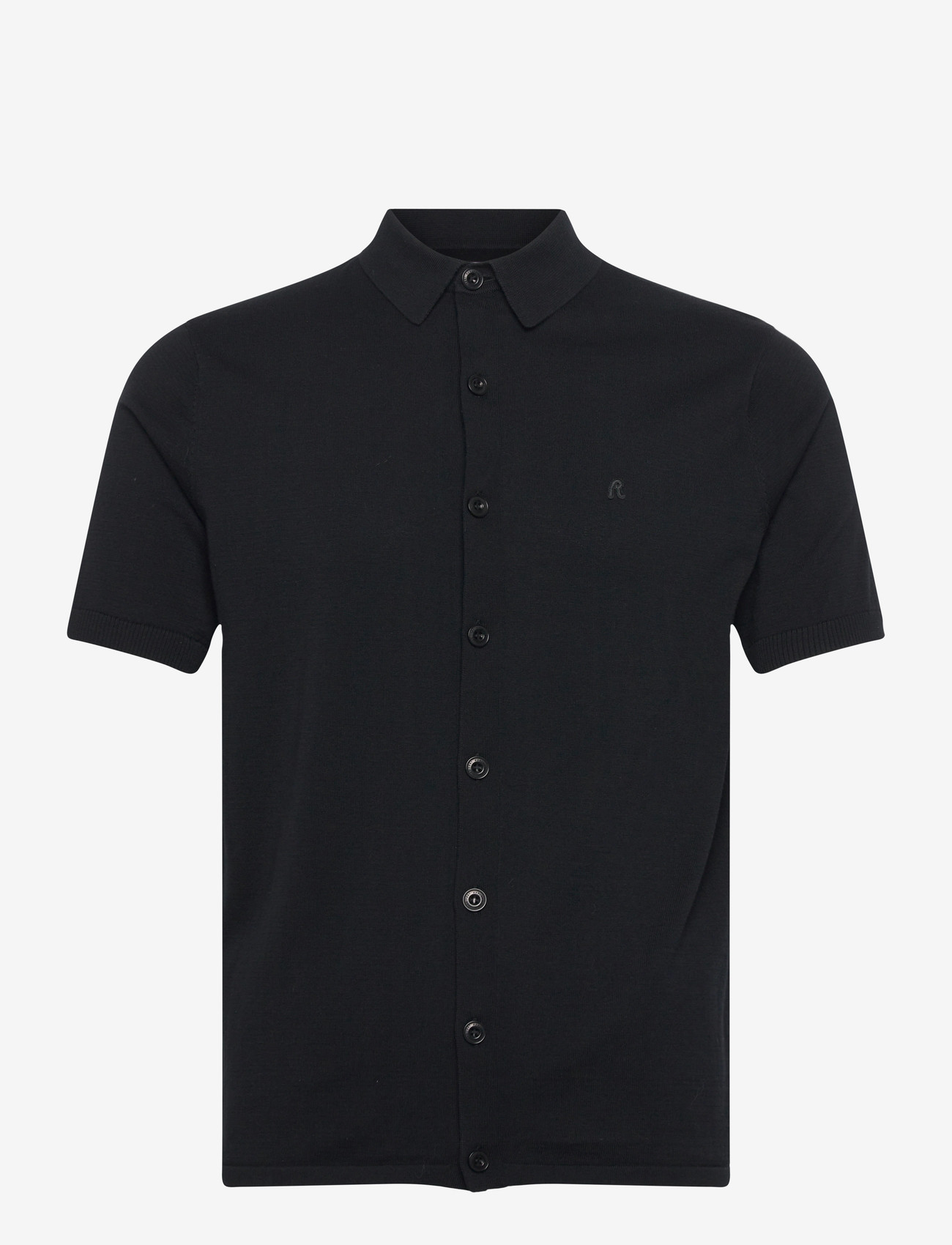 Replay - Sweater REGULAR - stickade pikéer - black - 1