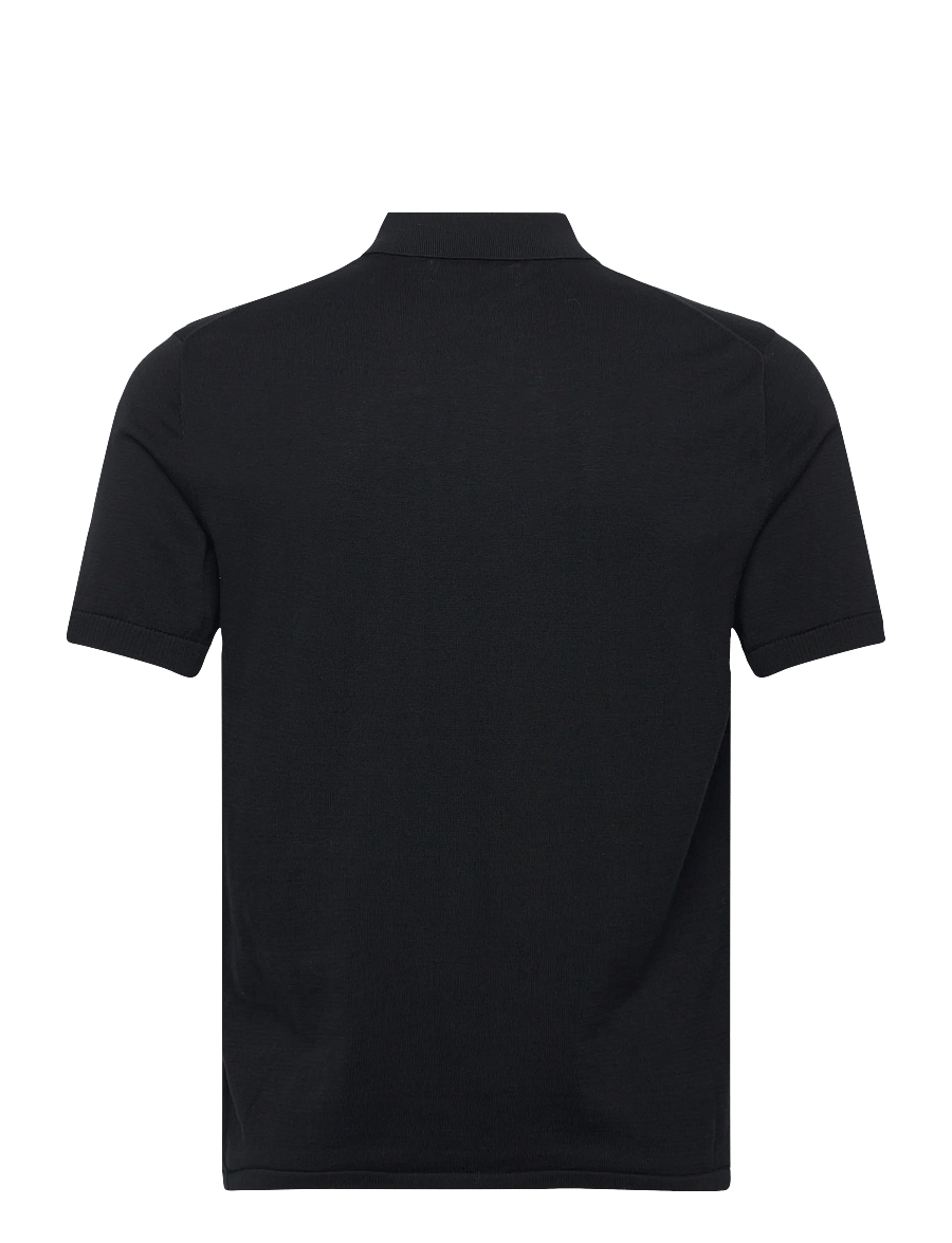 Replay - Sweater REGULAR - langärmlige strick-polohemden - black - 2