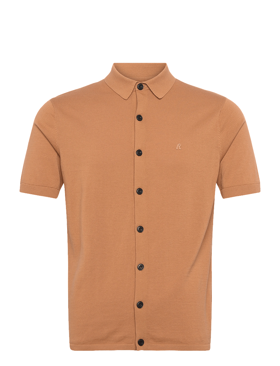 Replay - Sweater REGULAR - langärmlige strick-polohemden - brown - 1