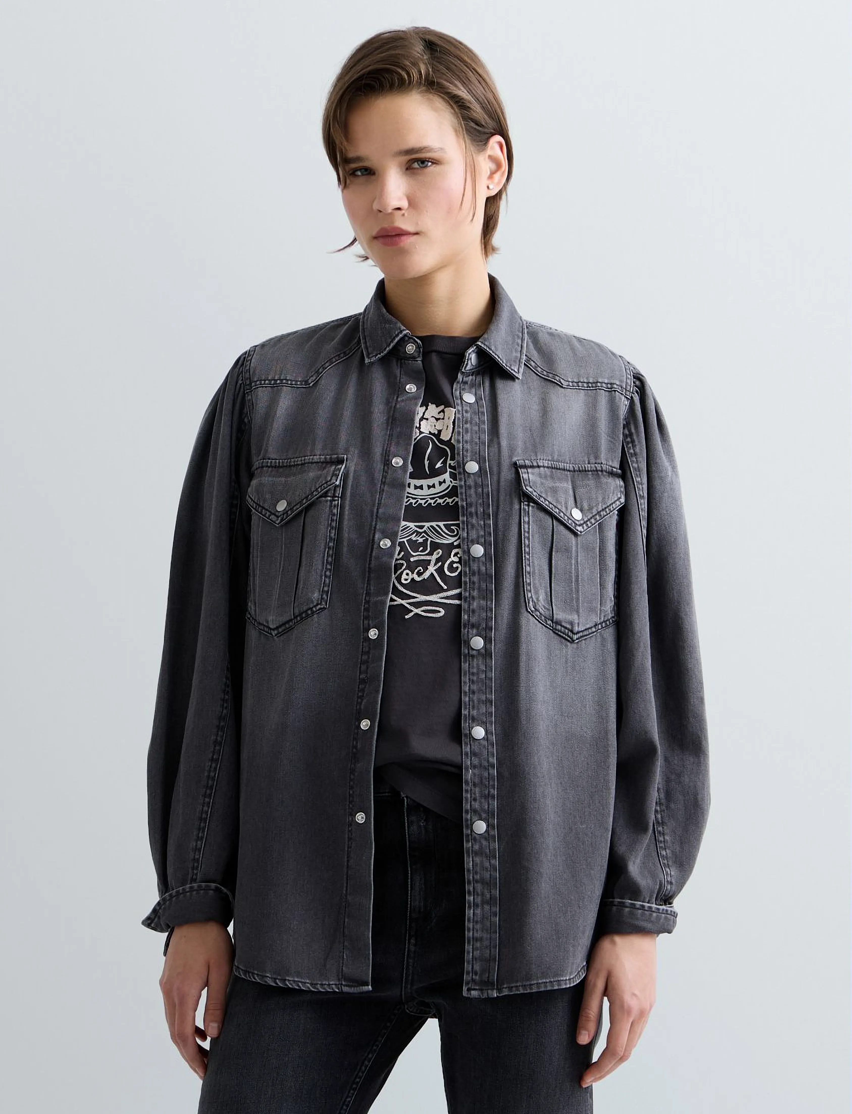 Replay - Shirt RELAXED - grey - 4